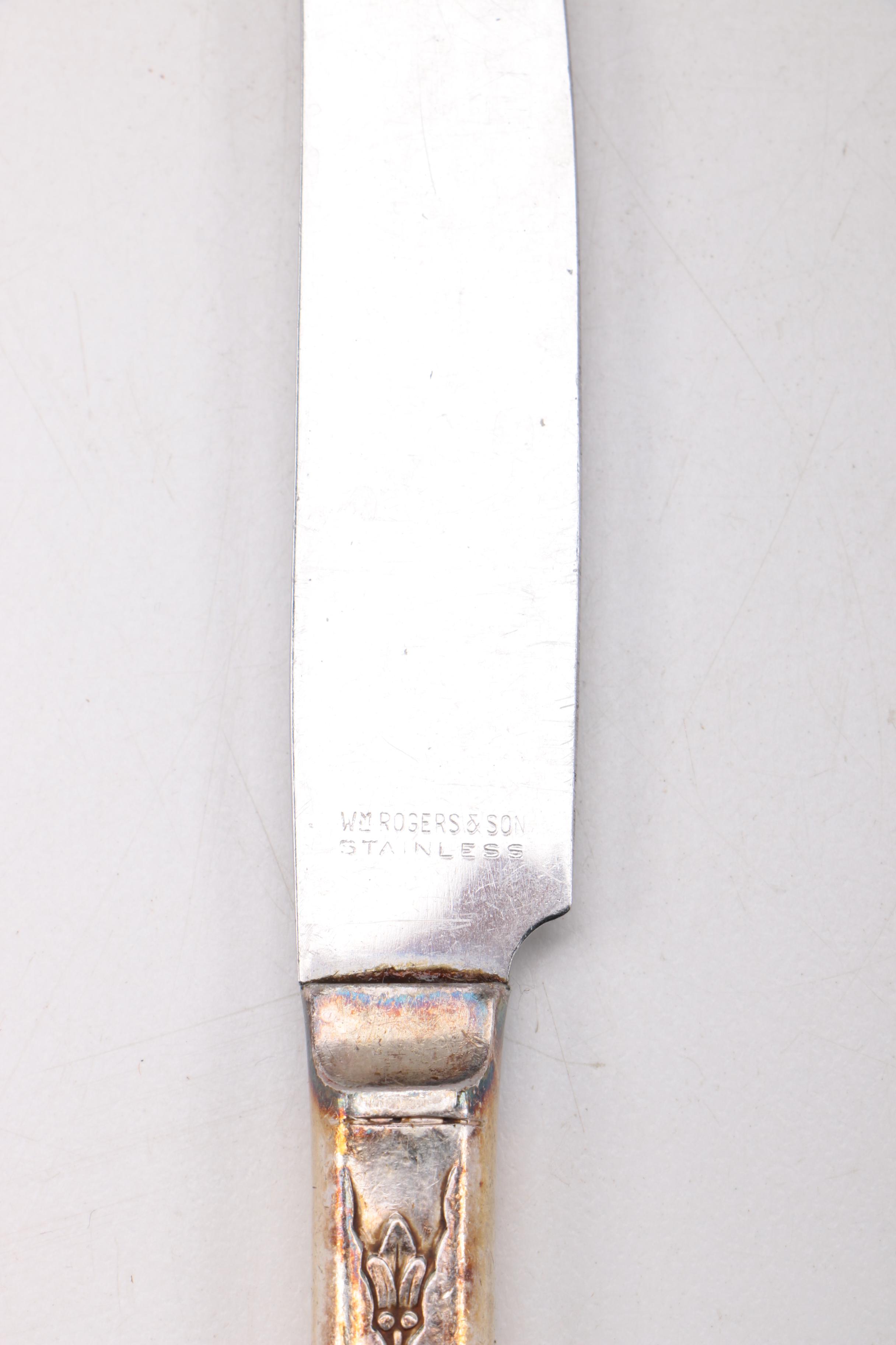 Wm. Rogers & Son Silver Plate "Gardenia" and Assorted Stainless Flatware