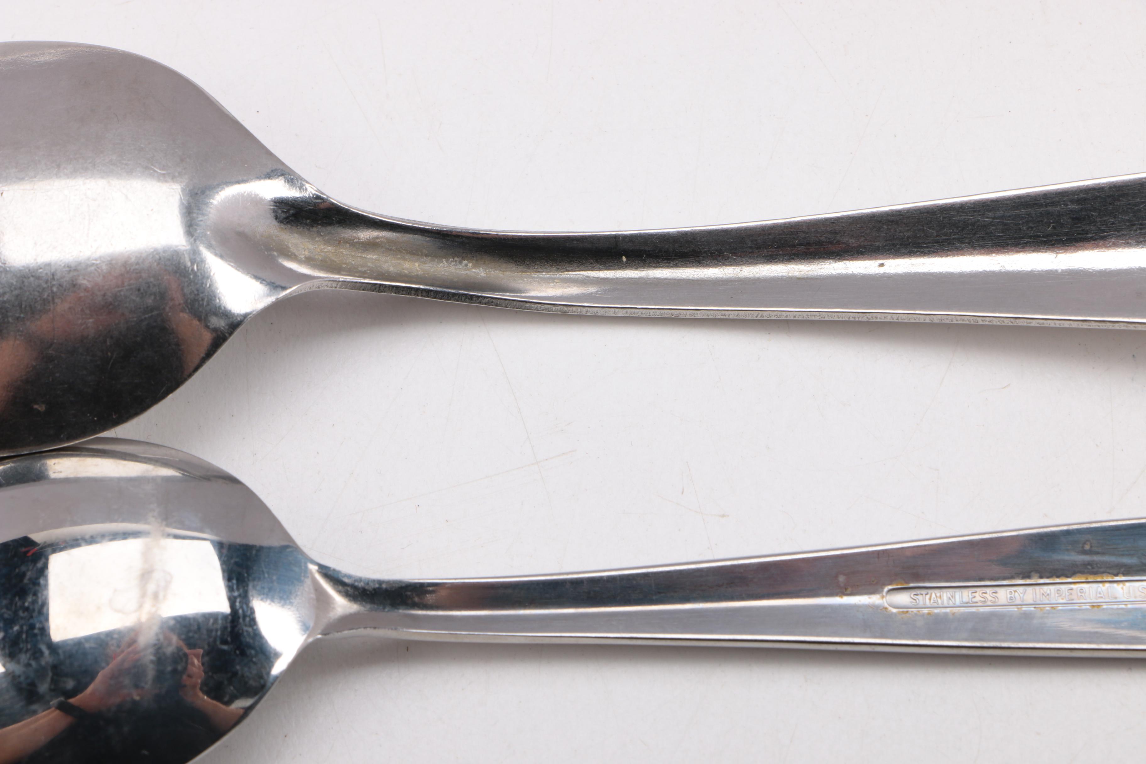 Wm. Rogers & Son Silver Plate "Gardenia" and Assorted Stainless Flatware