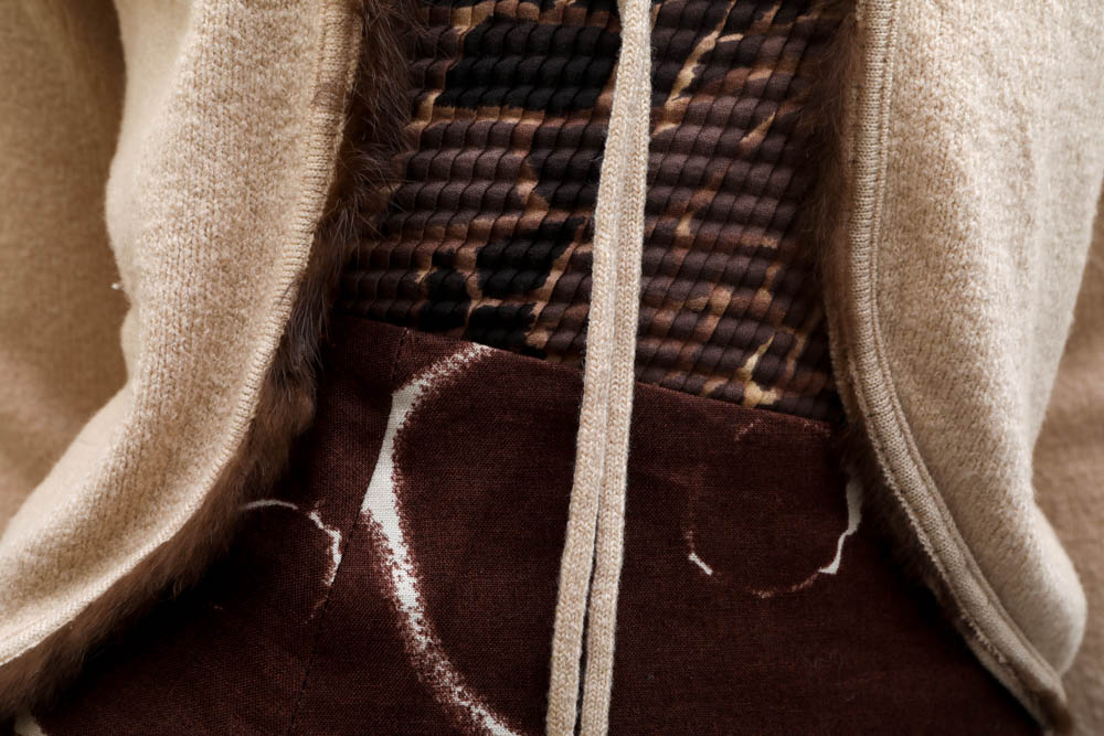 "Pam McMahon" Skirt, "Nicola" Shell and Vintage Cardigan