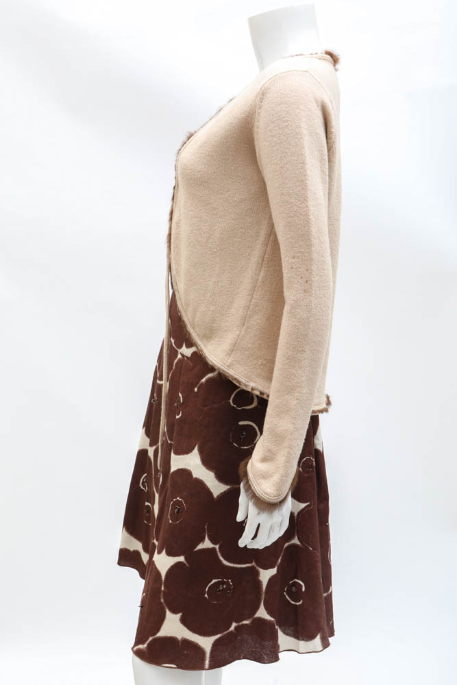 "Pam McMahon" Skirt, "Nicola" Shell and Vintage Cardigan