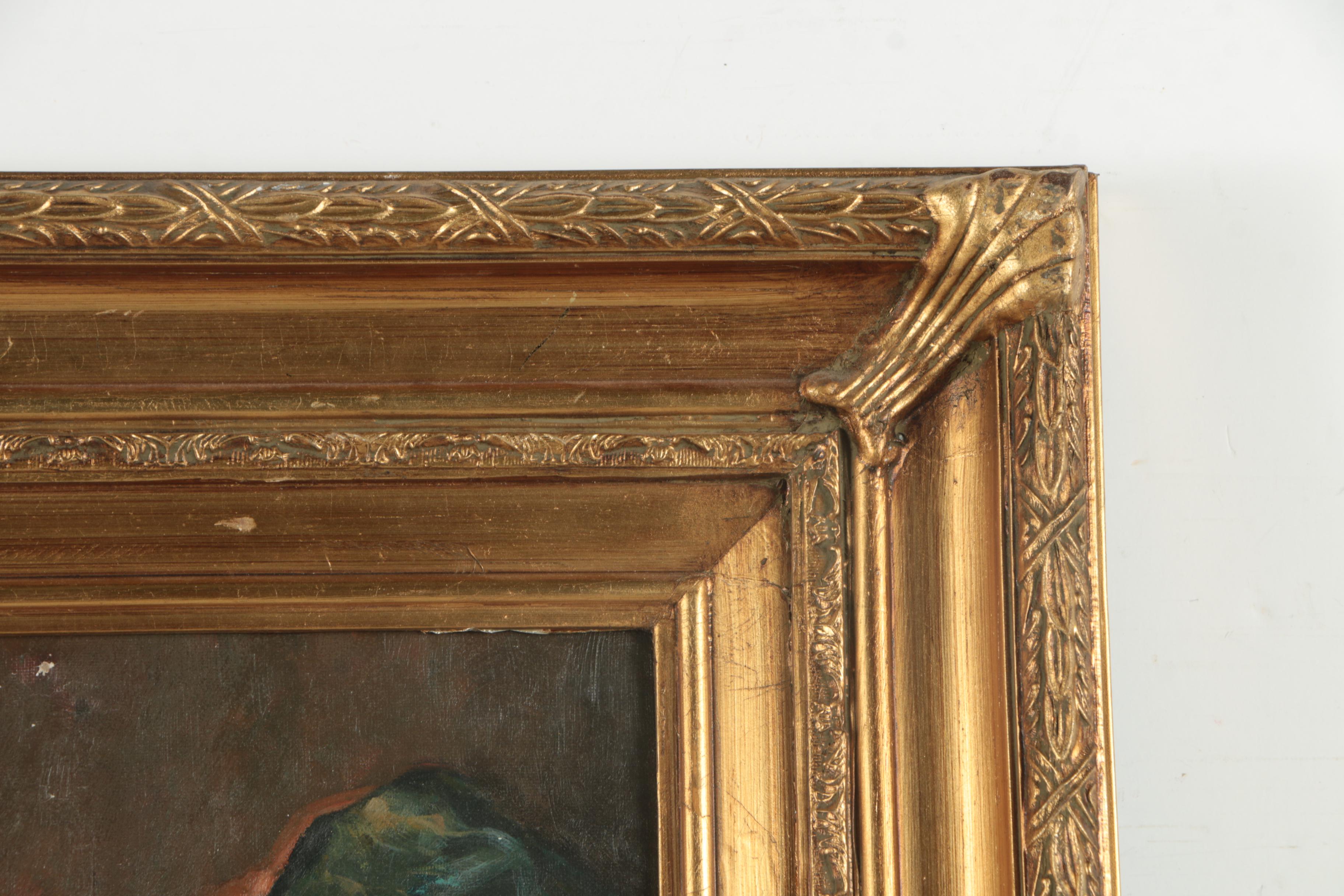 Oil Painting on Canvas of Yeshiva Student Reading from a Siddur