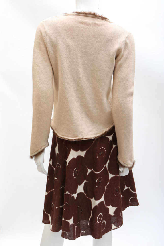 "Pam McMahon" Skirt, "Nicola" Shell and Vintage Cardigan