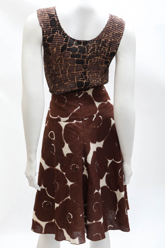 "Pam McMahon" Skirt, "Nicola" Shell and Vintage Cardigan