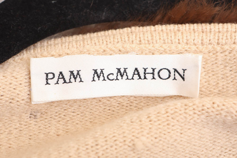 "Pam McMahon" Skirt, "Nicola" Shell and Vintage Cardigan