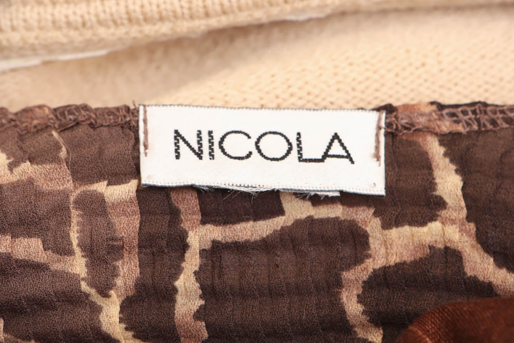 "Pam McMahon" Skirt, "Nicola" Shell and Vintage Cardigan