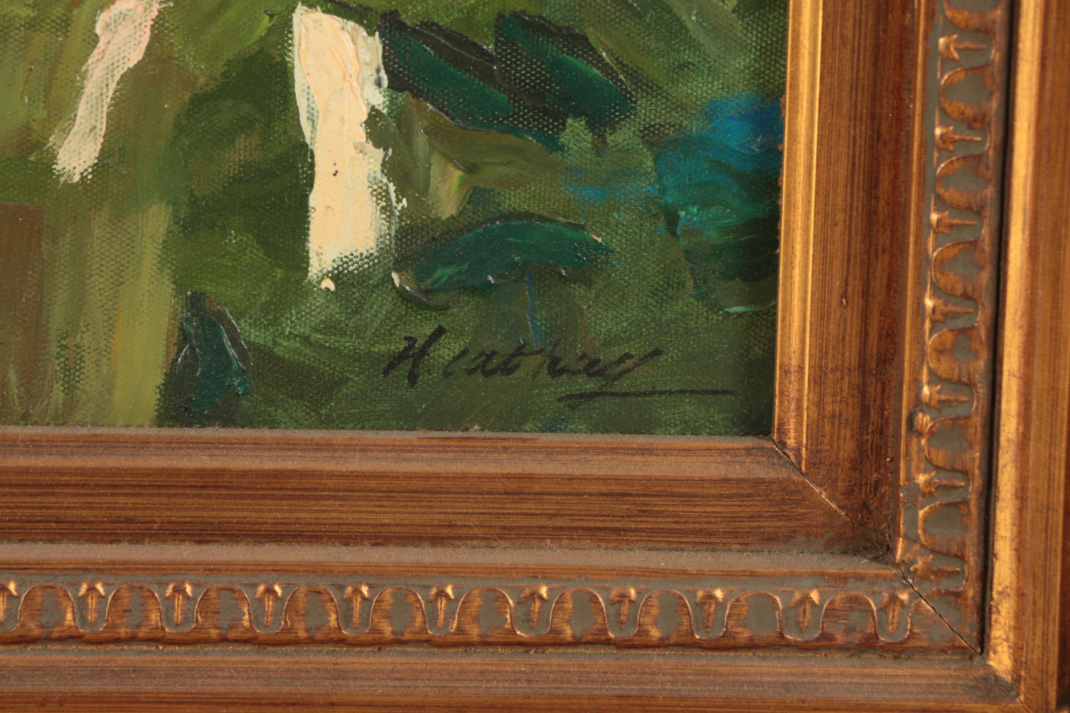 Oil Painting on Canvas "Rider Leaving Town"