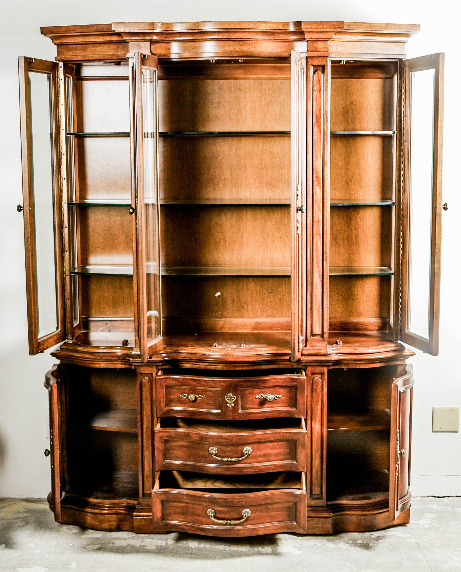 Vintage Mahogany China Cabinet by Unique Furniture Makers