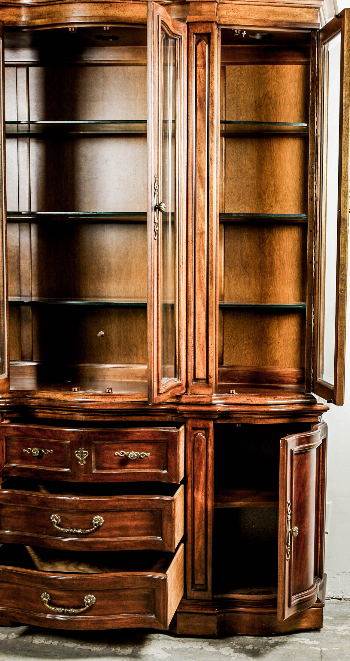 Vintage Mahogany China Cabinet by Unique Furniture Makers