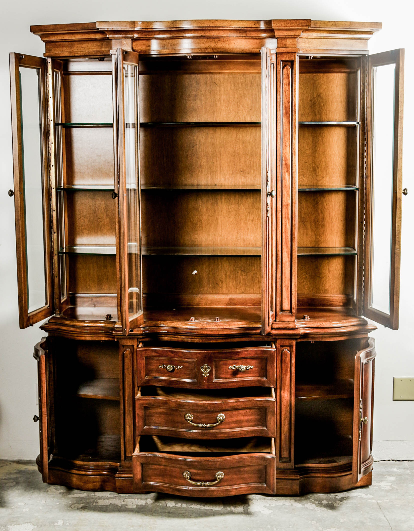 Vintage Mahogany China Cabinet by Unique Furniture Makers