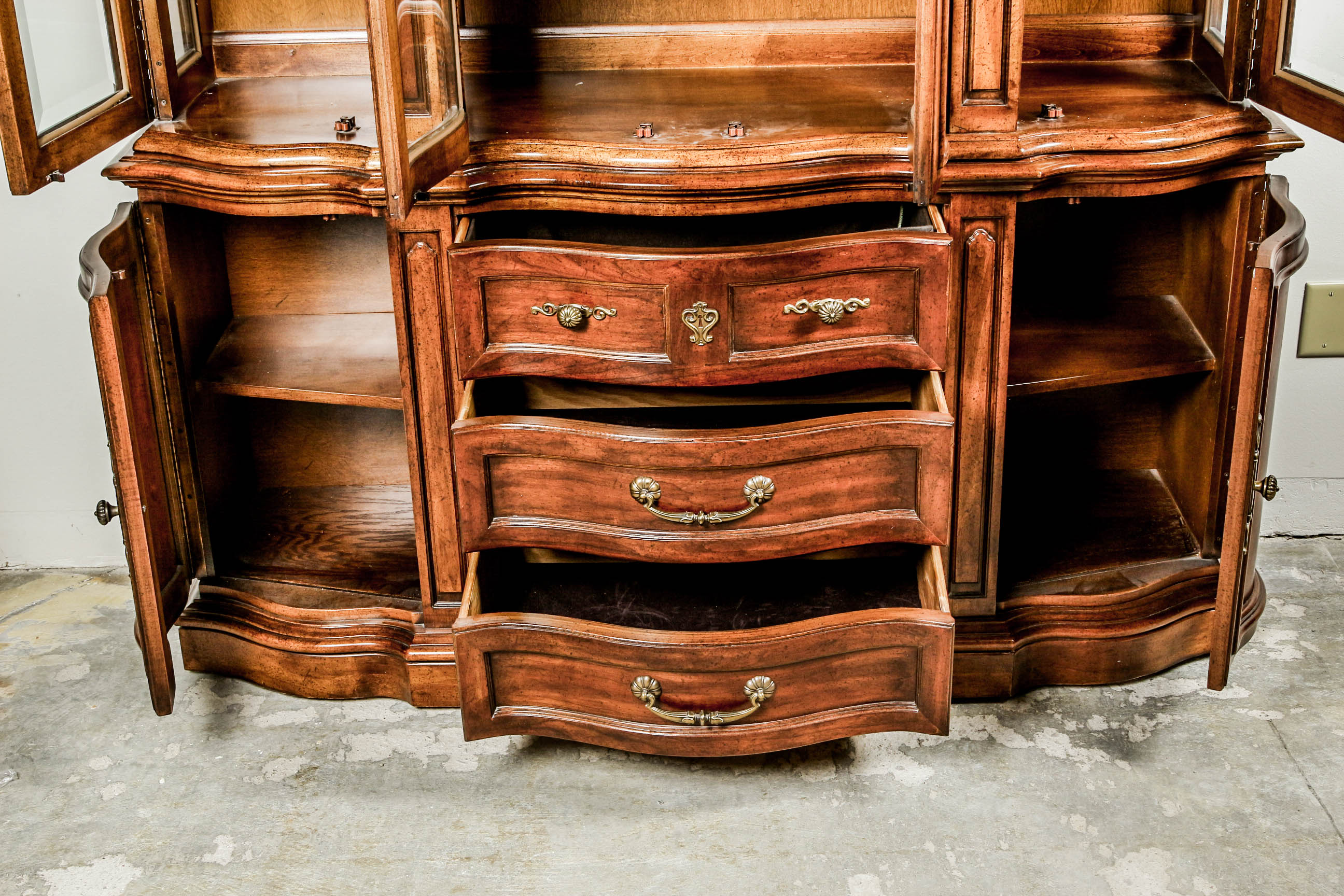 Vintage Mahogany China Cabinet by Unique Furniture Makers