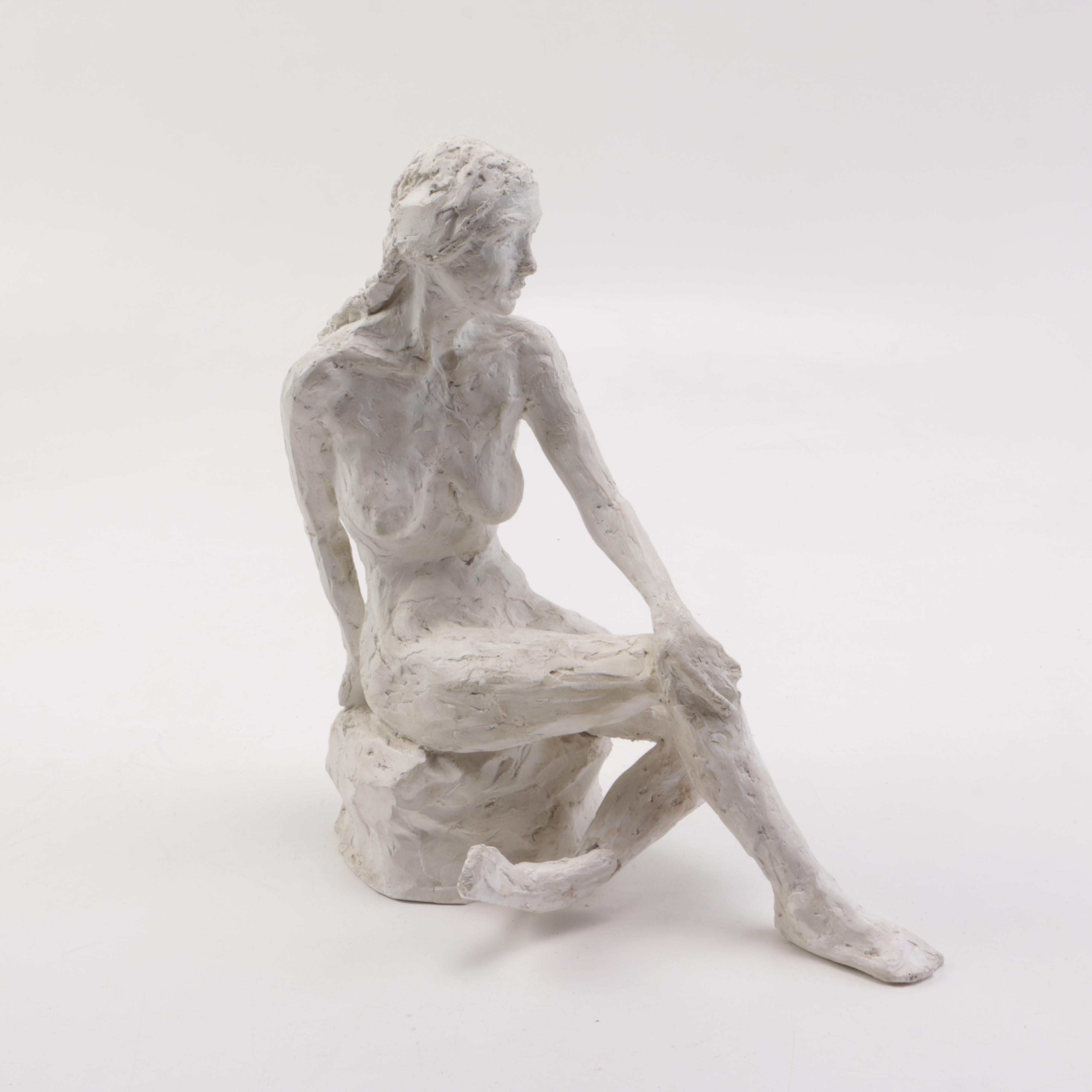 Plaster Sculpture of Nude Woman