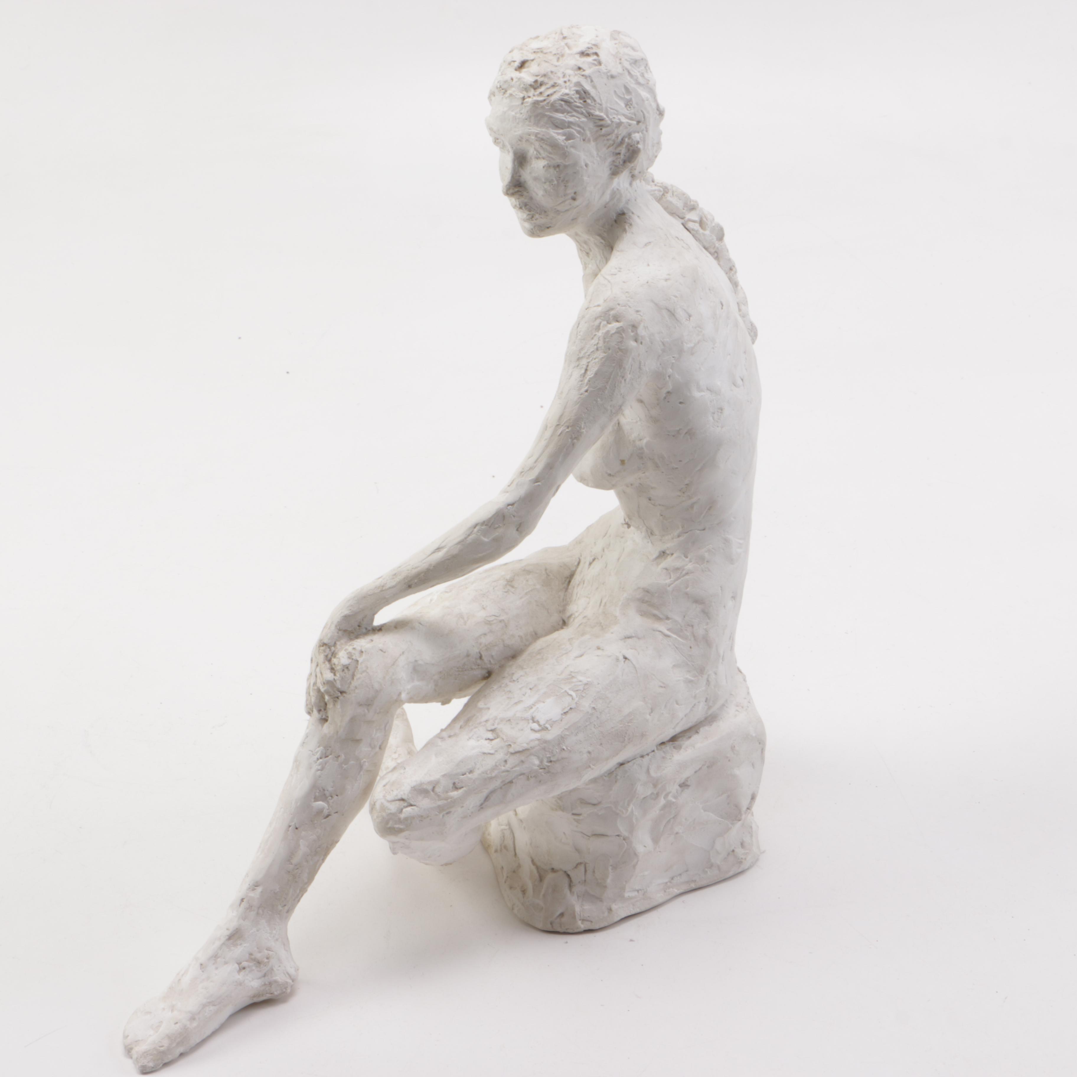 Plaster Sculpture of Nude Woman
