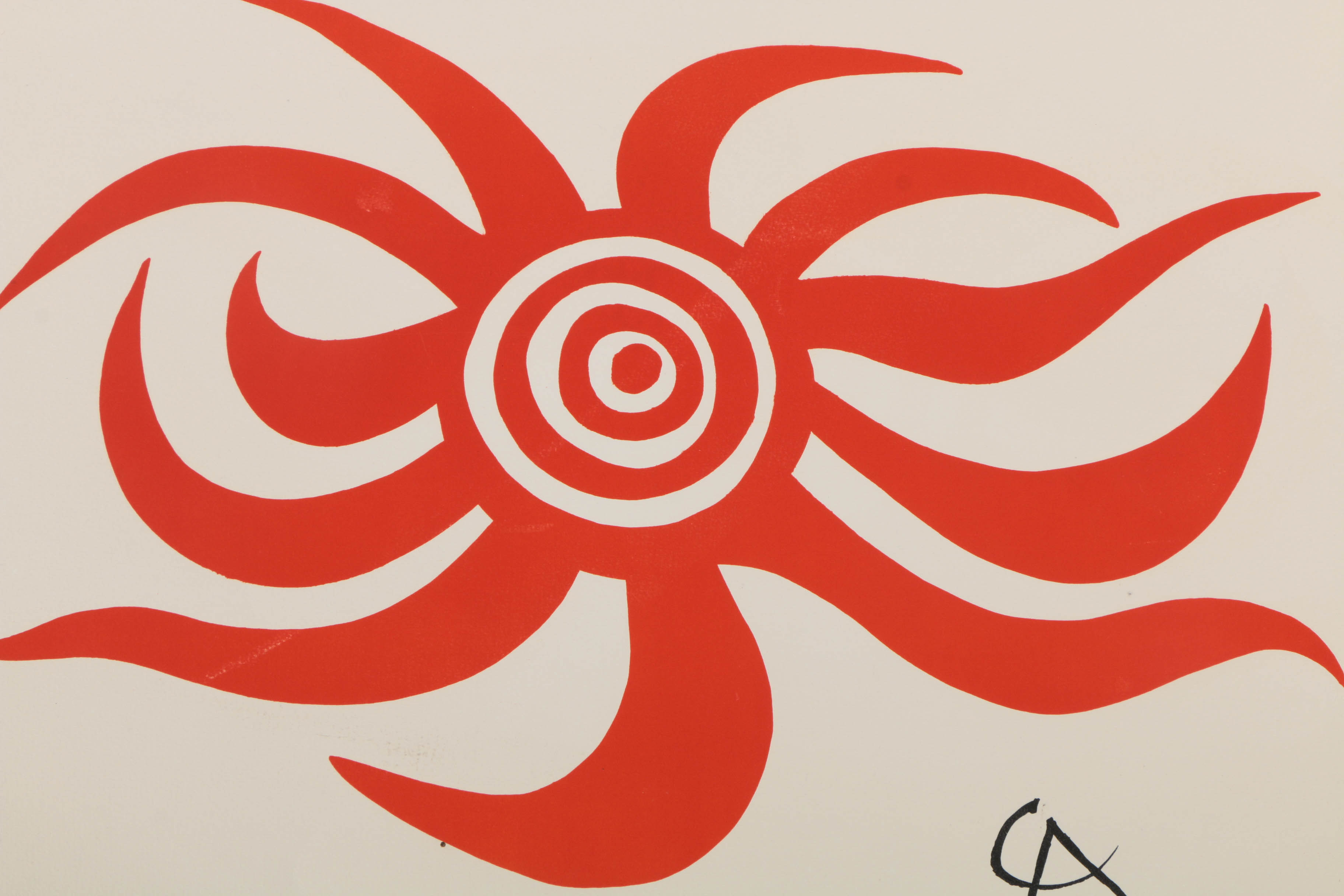 Alexander Calder 1974 Color Lithograph "Sunburst"