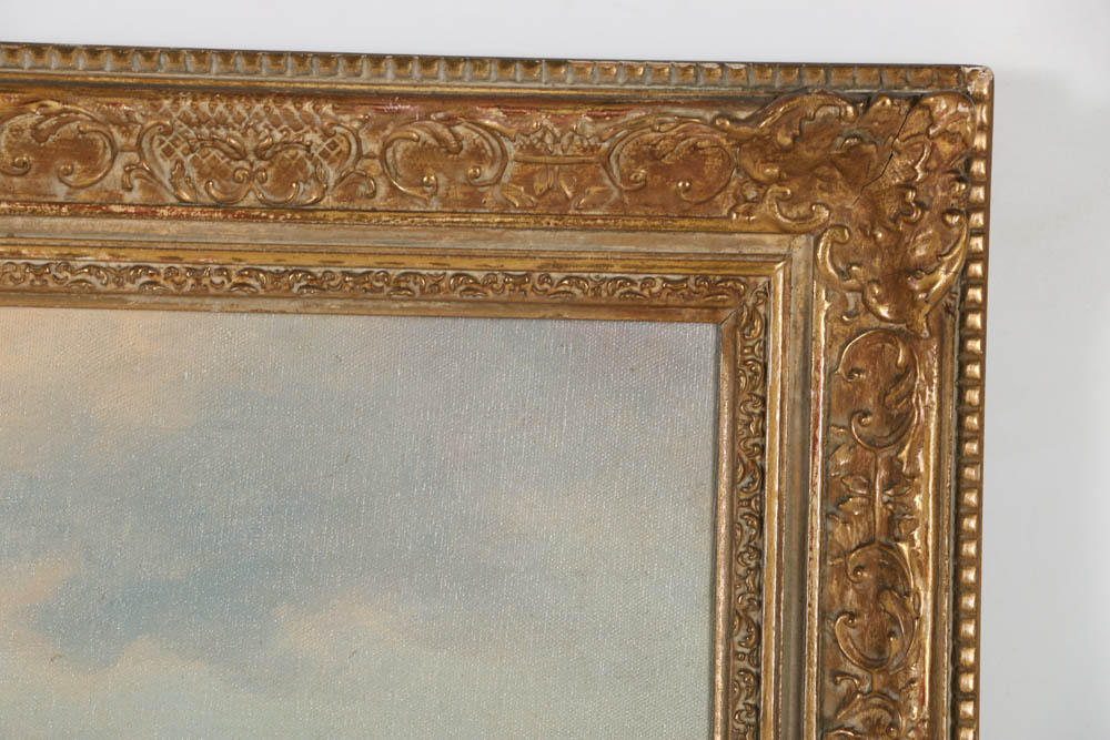 Augustus Spencer Oil Painting on Canvas "Country Cottage"