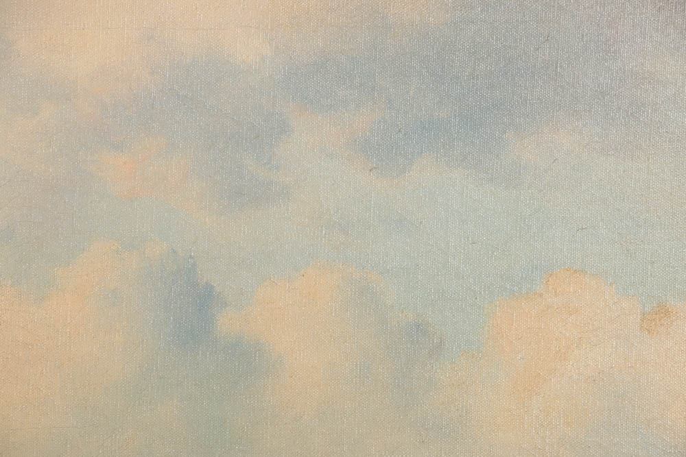 Augustus Spencer Oil Painting on Canvas "Country Cottage"