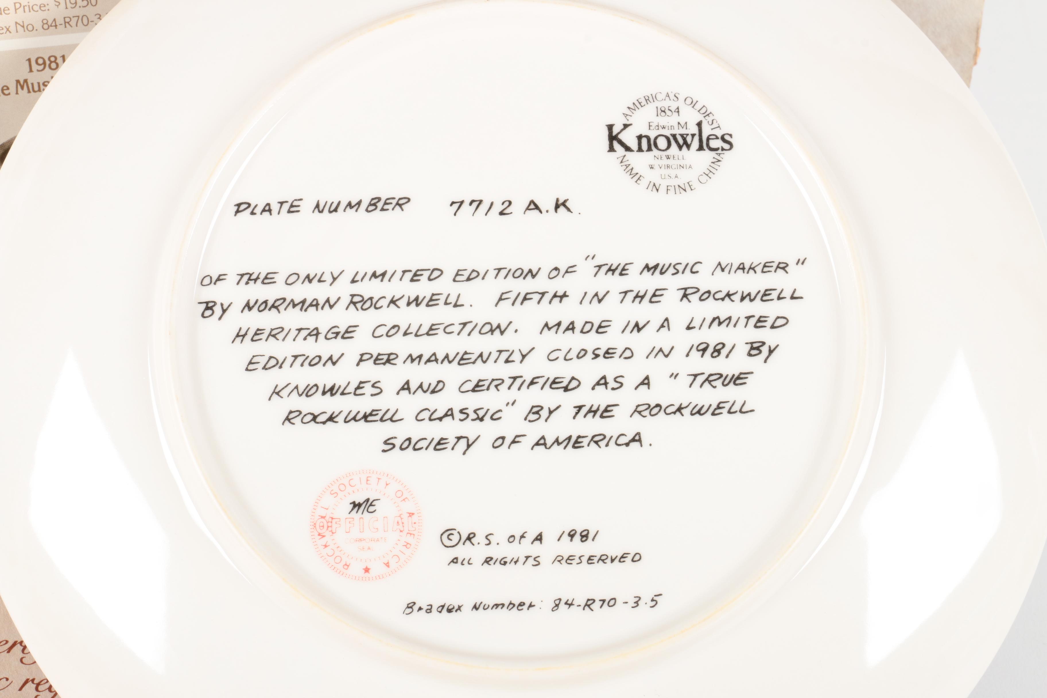 "Rockwell Heritage Collection" Collectible Plates