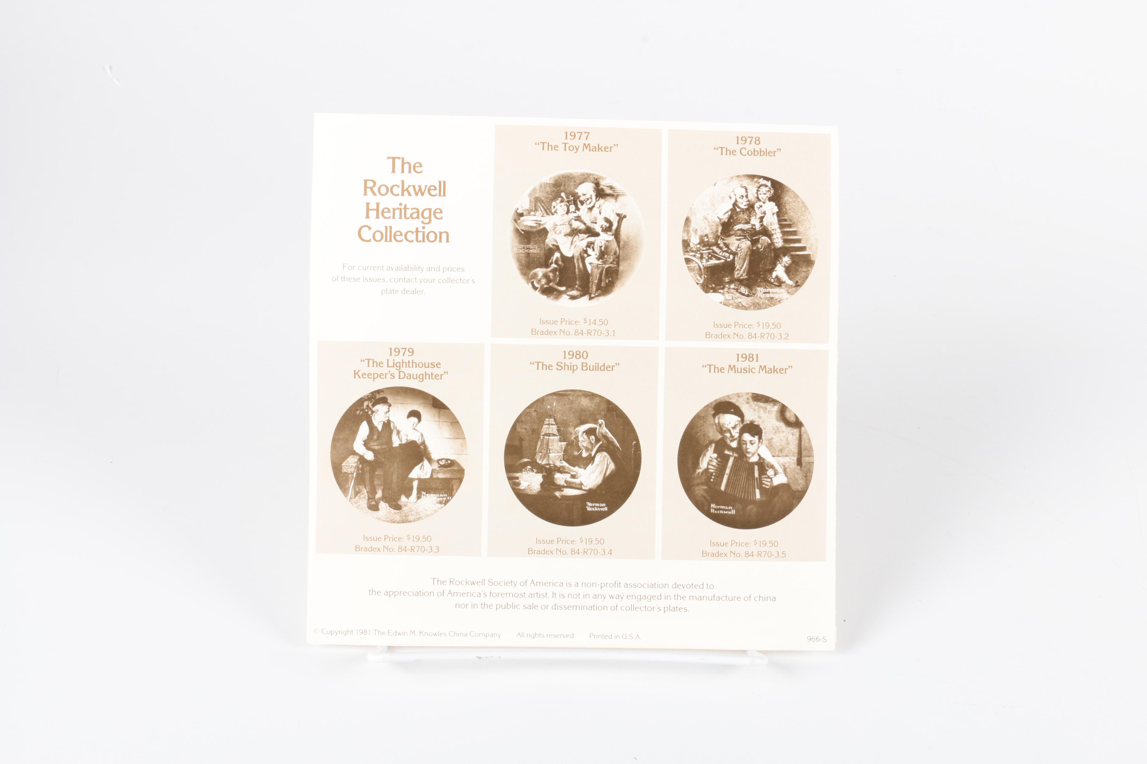 "Rockwell Heritage Collection" Collectible Plates