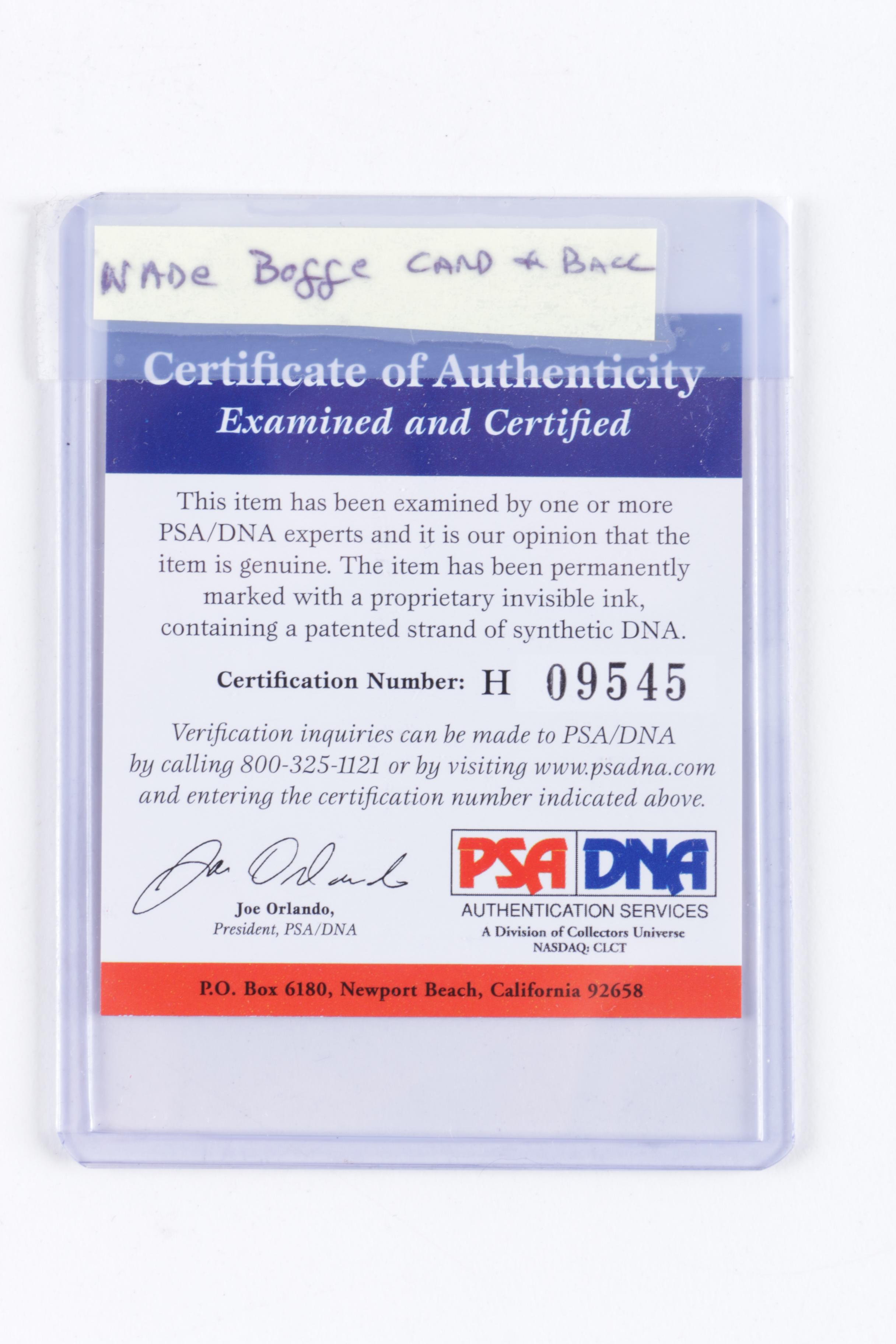 Wade Boggs Signed Baseball with Topps Card