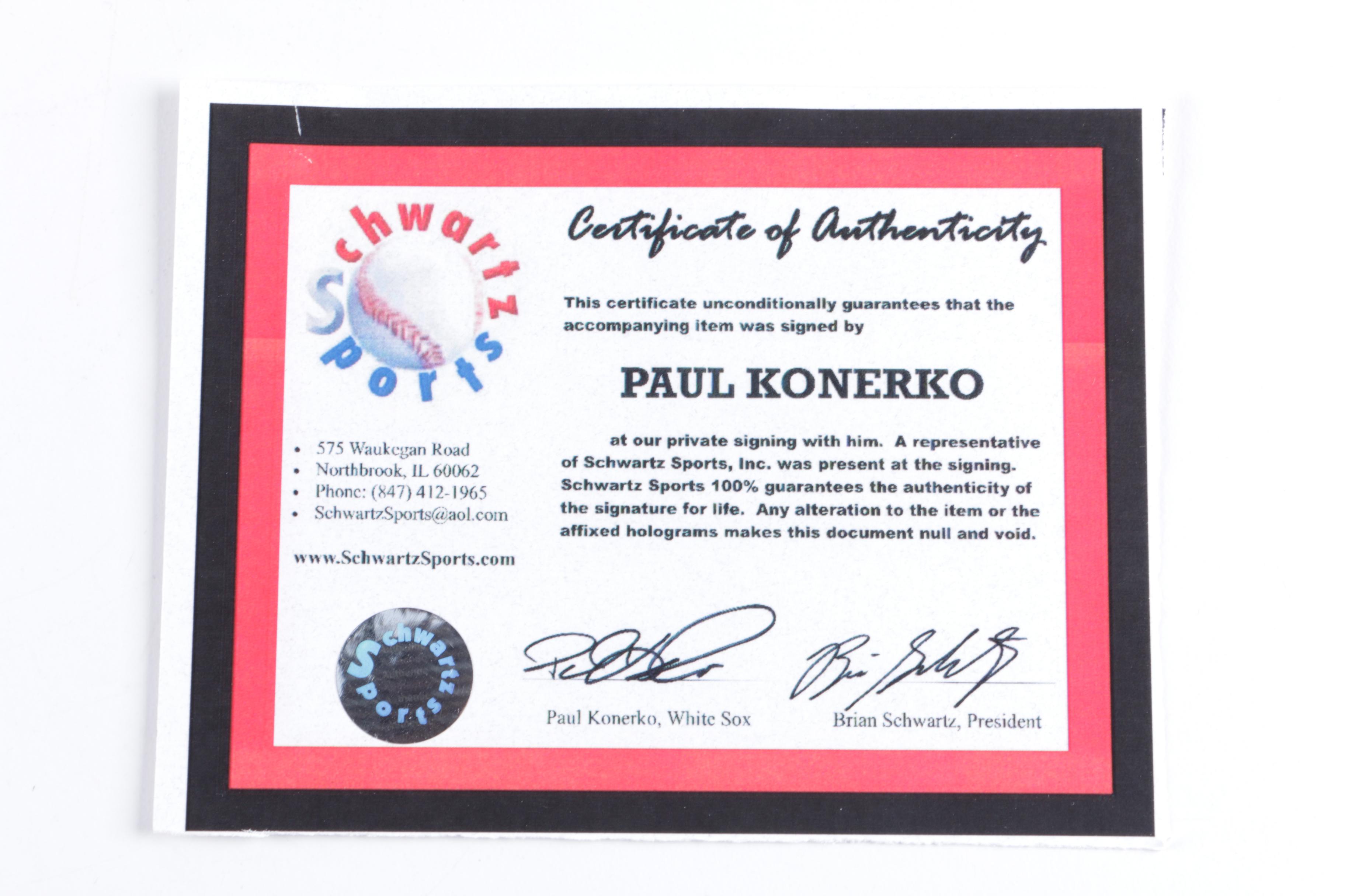 Paul Konerko Signed Photograph