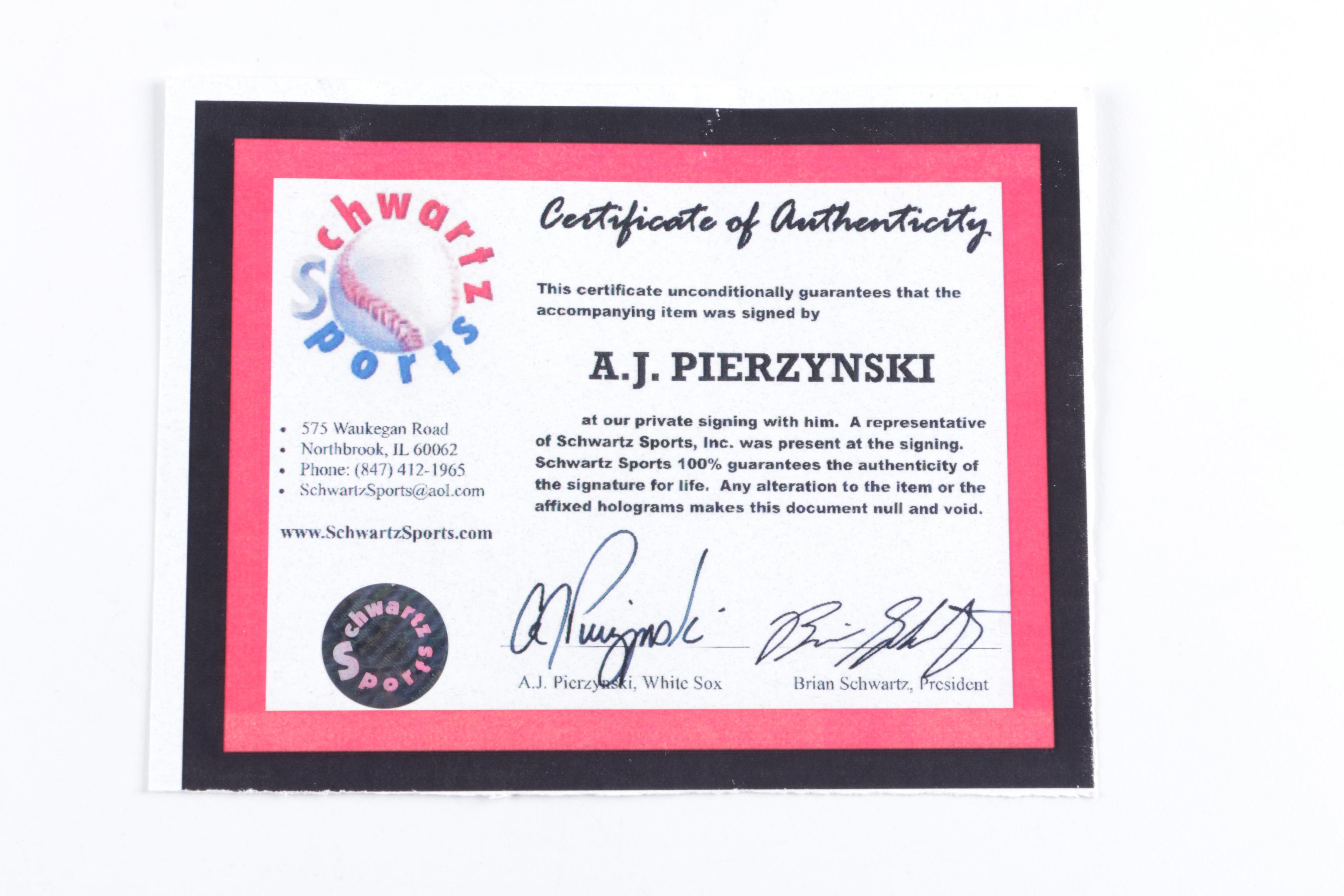 A. J. Pierzynski and Bobby Jenks Signed Photograph