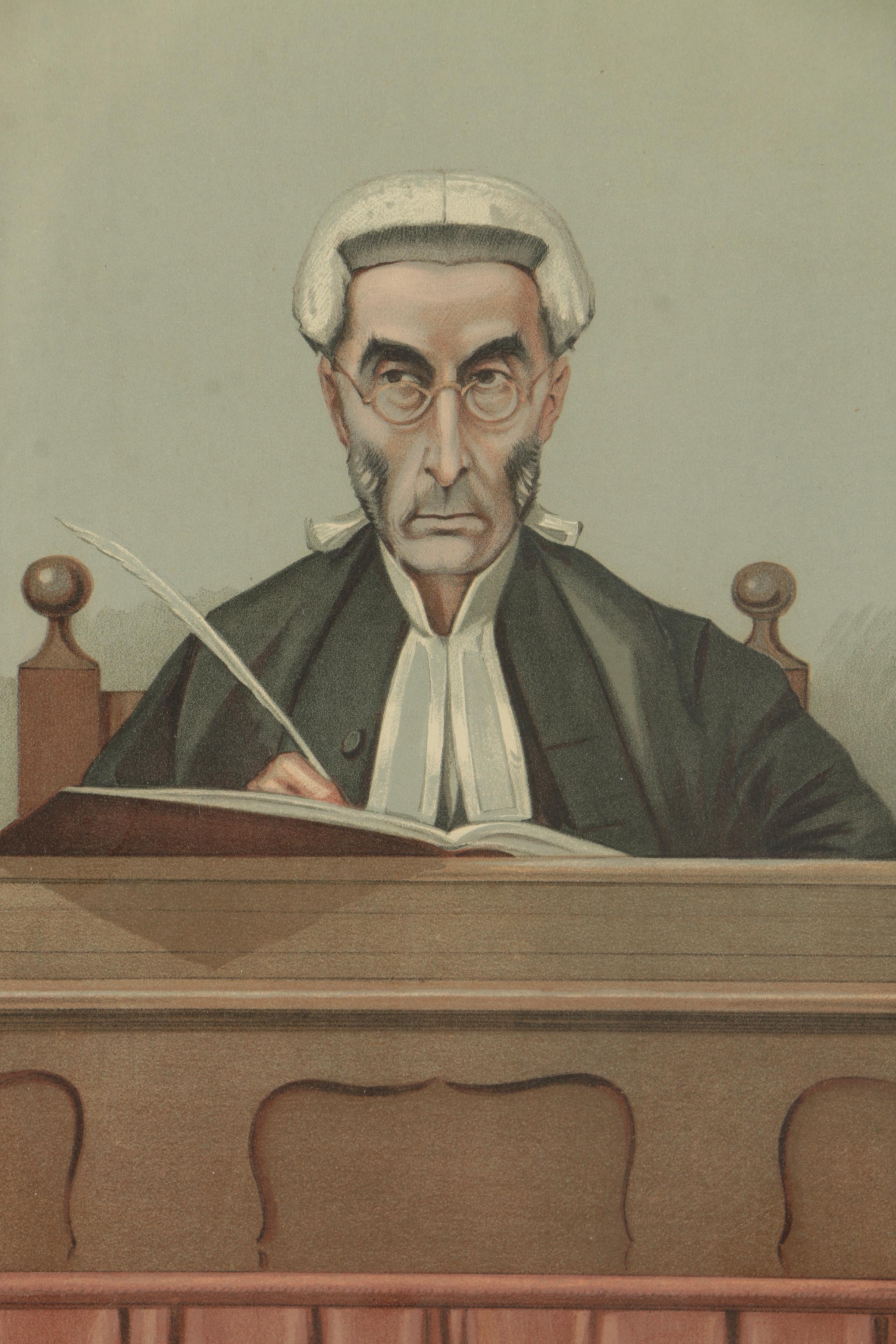 Sir Leslie Ward Chromolithograph for Vanity Fair "Company Law"