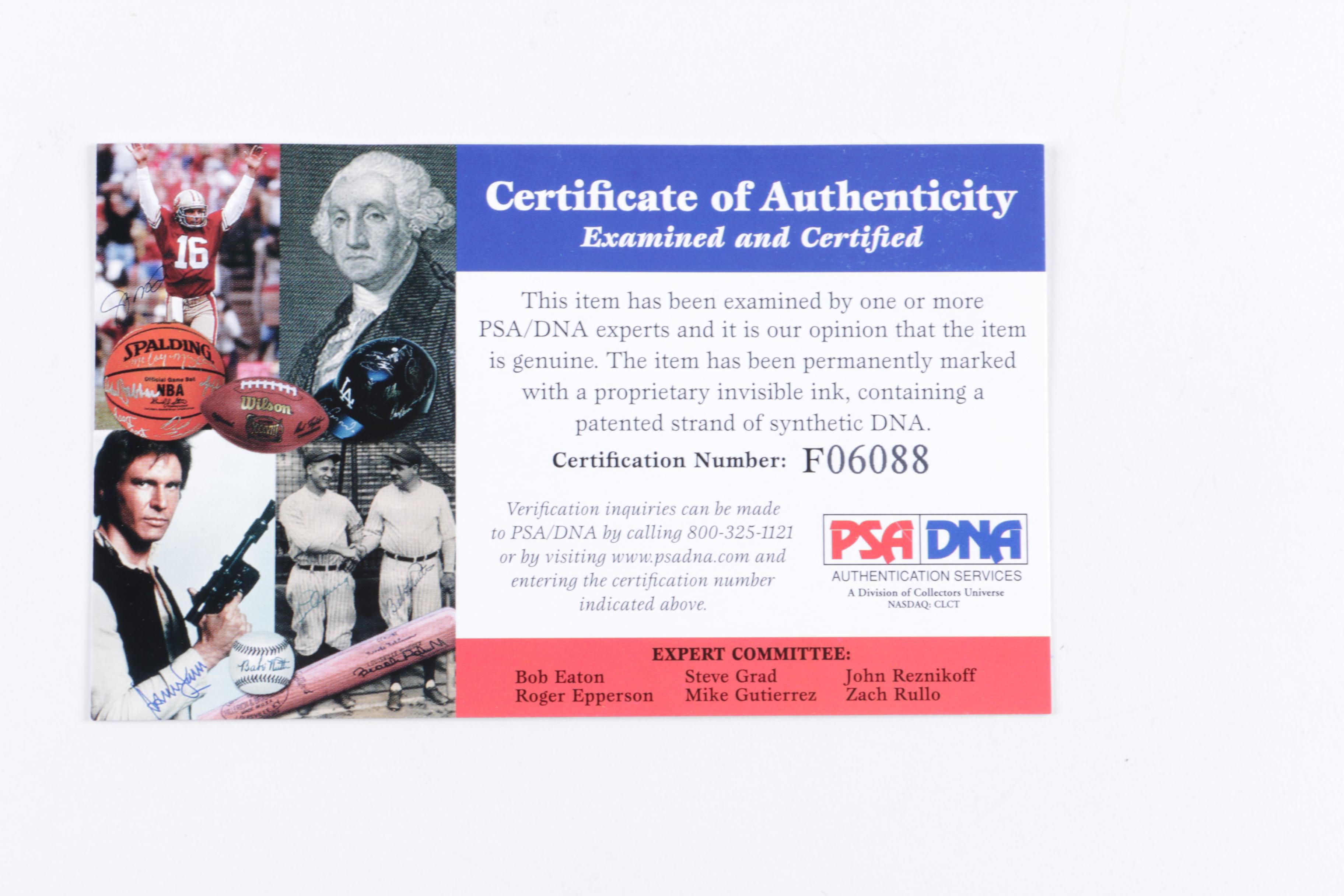 Brooks Robinson Signed Baseball with Topps Baseball Card