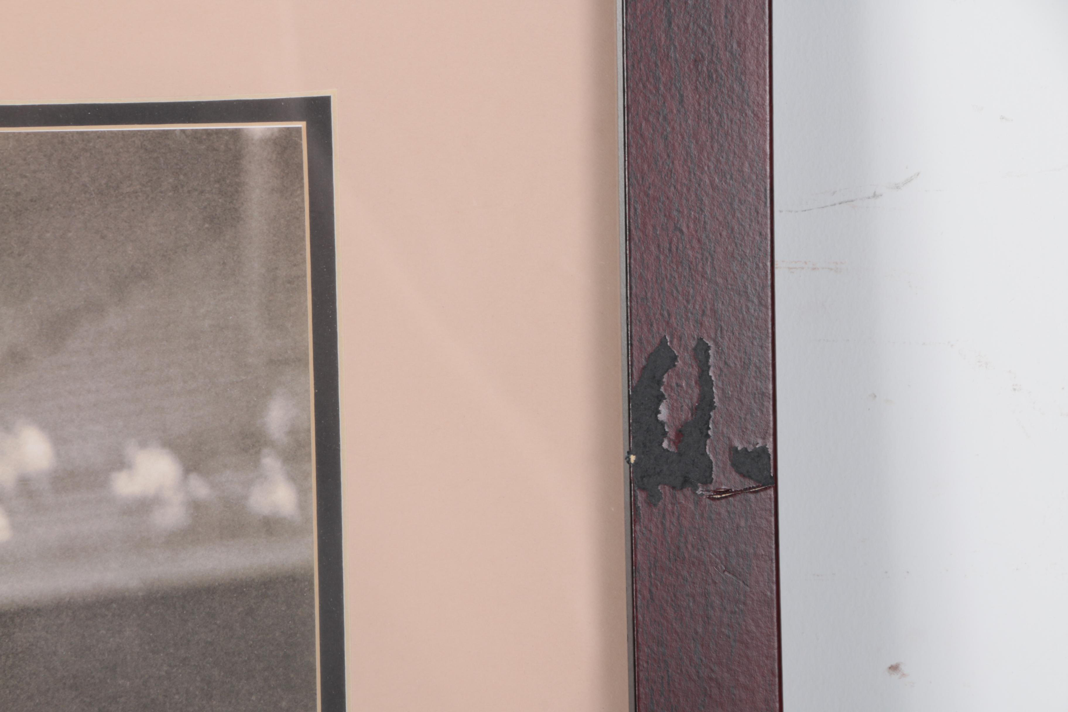 Reproduction Print of "DiMaggio Slides Into Third" Photograph