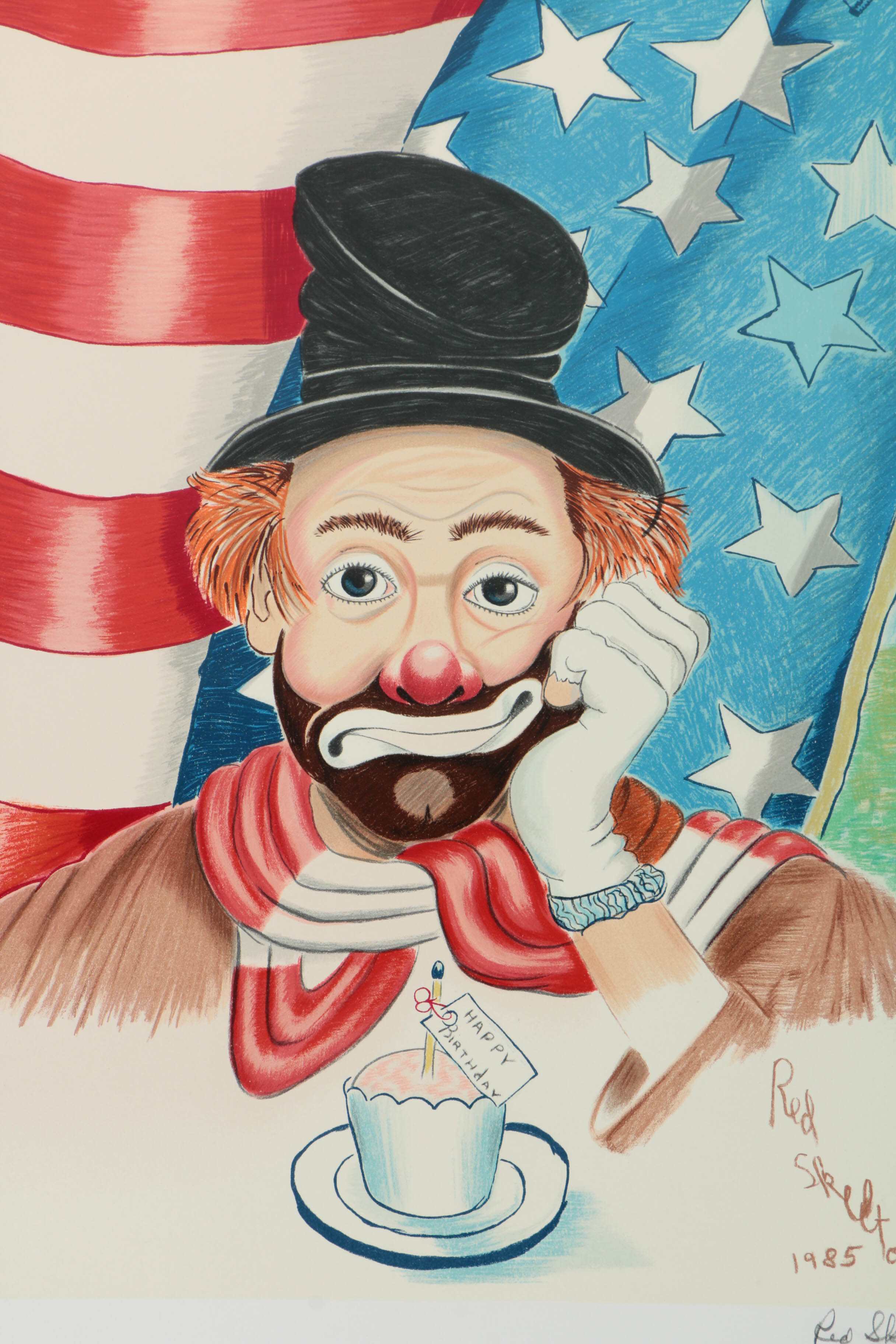 Signed Red Skelton  Limited Edition Giclée on Paper "Celebration"