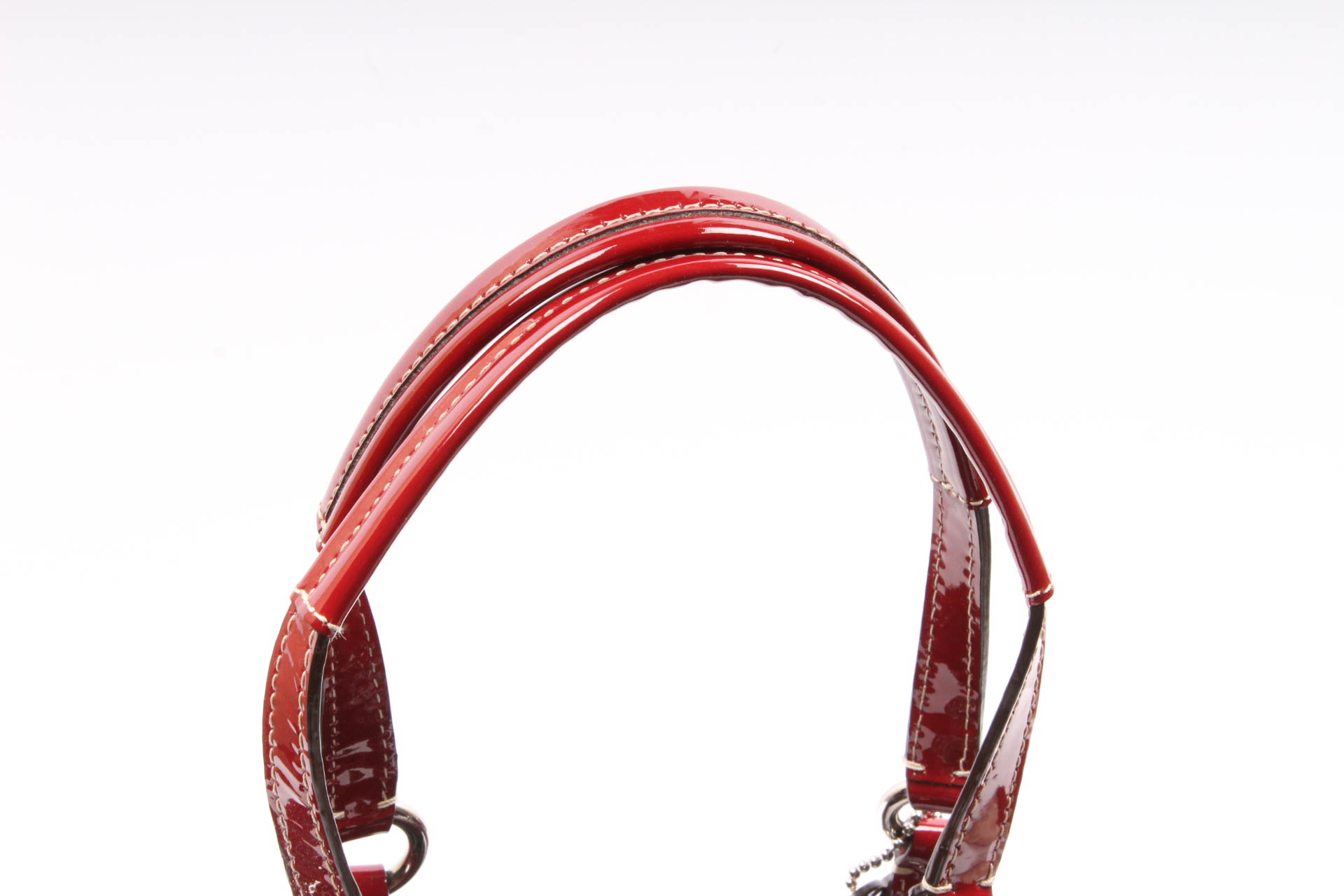 Coach Red Patent Leather Signature East/West Tote