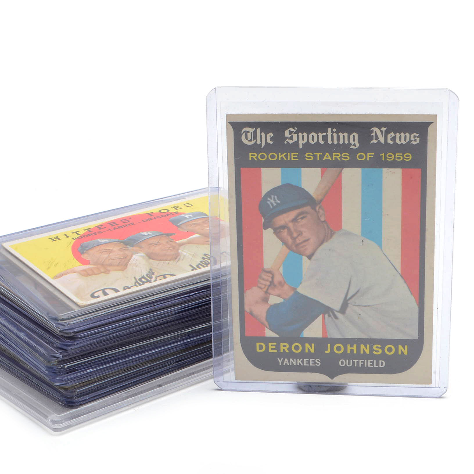 Twenty-Two 1950s and 1960s Topps Baseball Cards With Hall Of Fame Players
