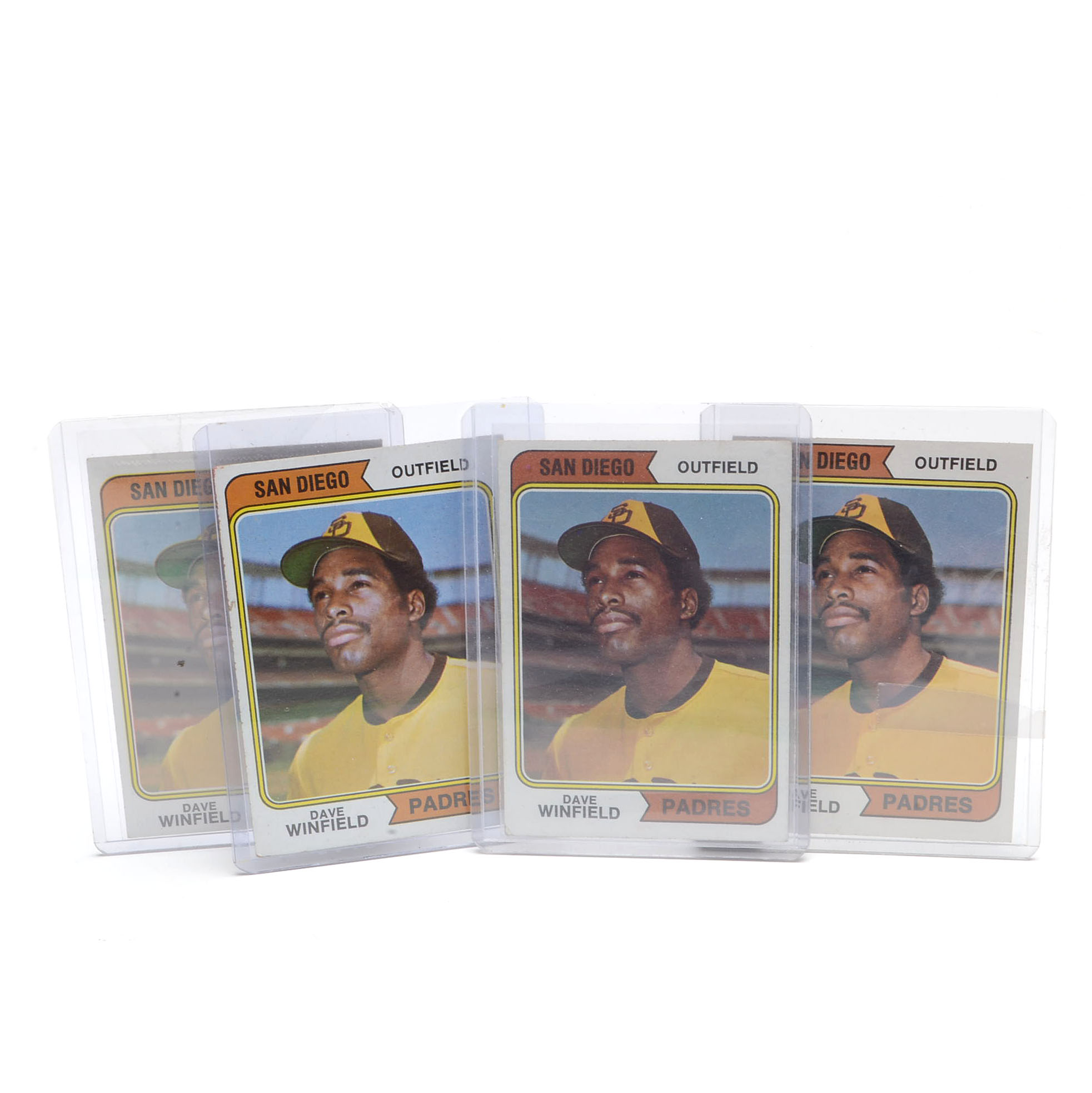 Four Dave Winfield 1974 Topps Rookie Baseball Cards