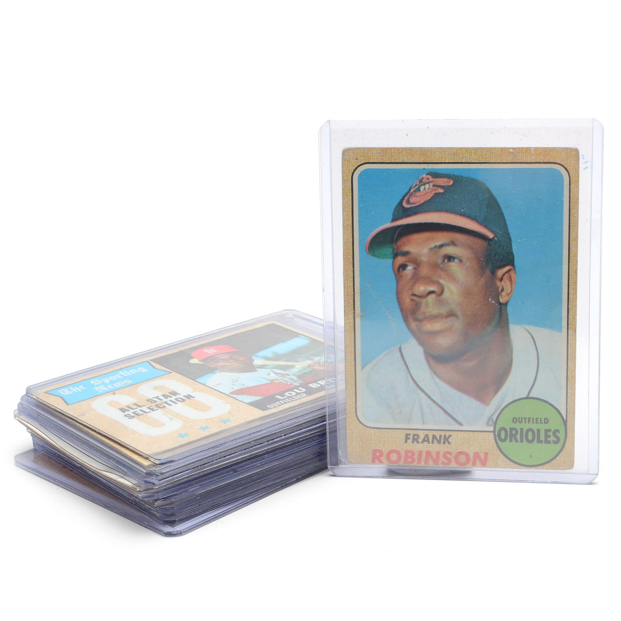Thirteen 1967-1969 Topps Baseball Cards With Hall Of Fame Players