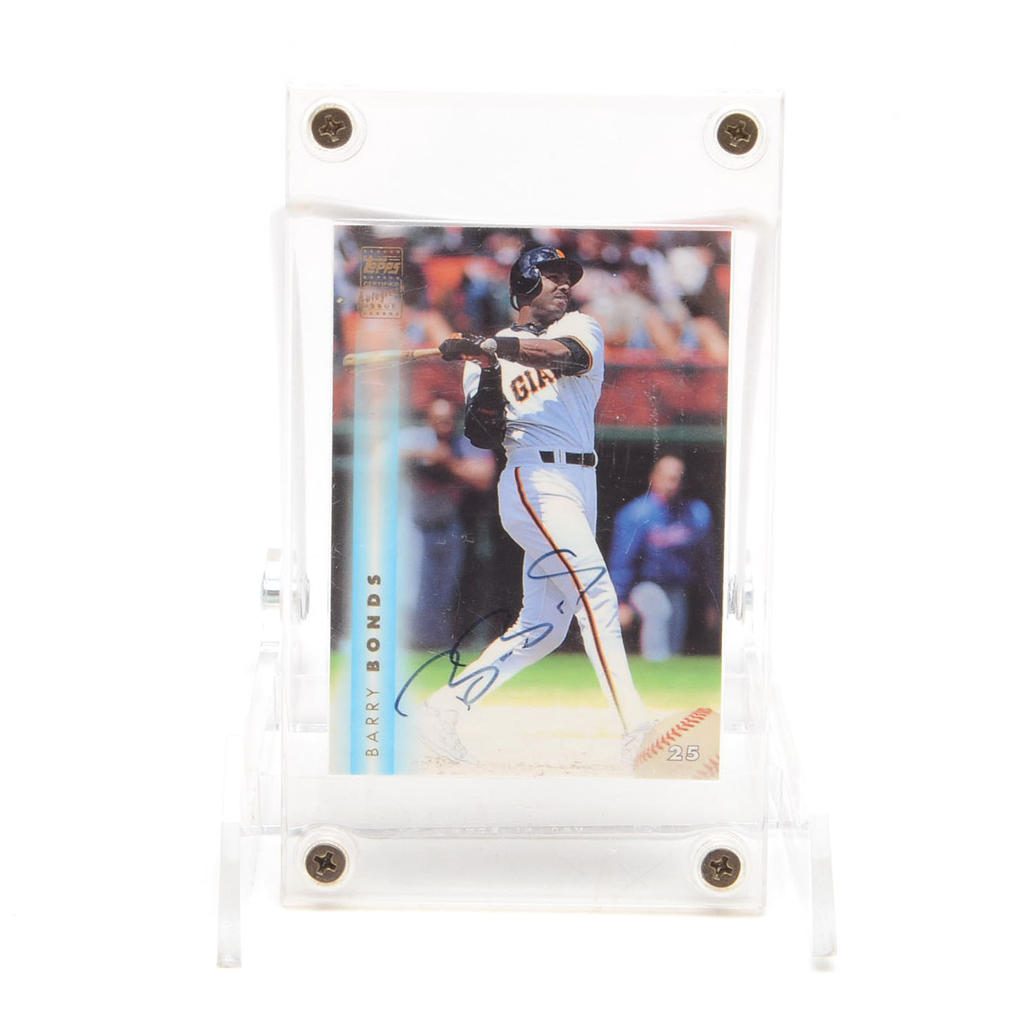 Five Hand-Signed Baseball Cards, Bonds, Bagwell, Puckett