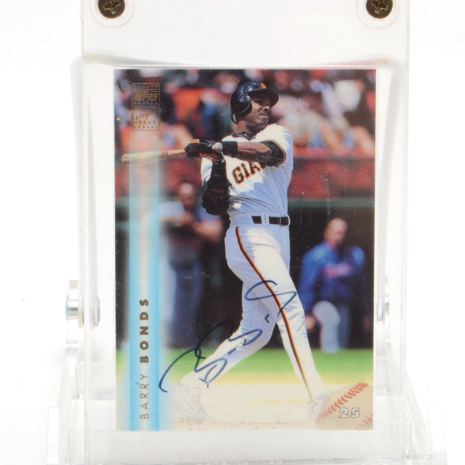 Five Hand-Signed Baseball Cards, Bonds, Bagwell, Puckett