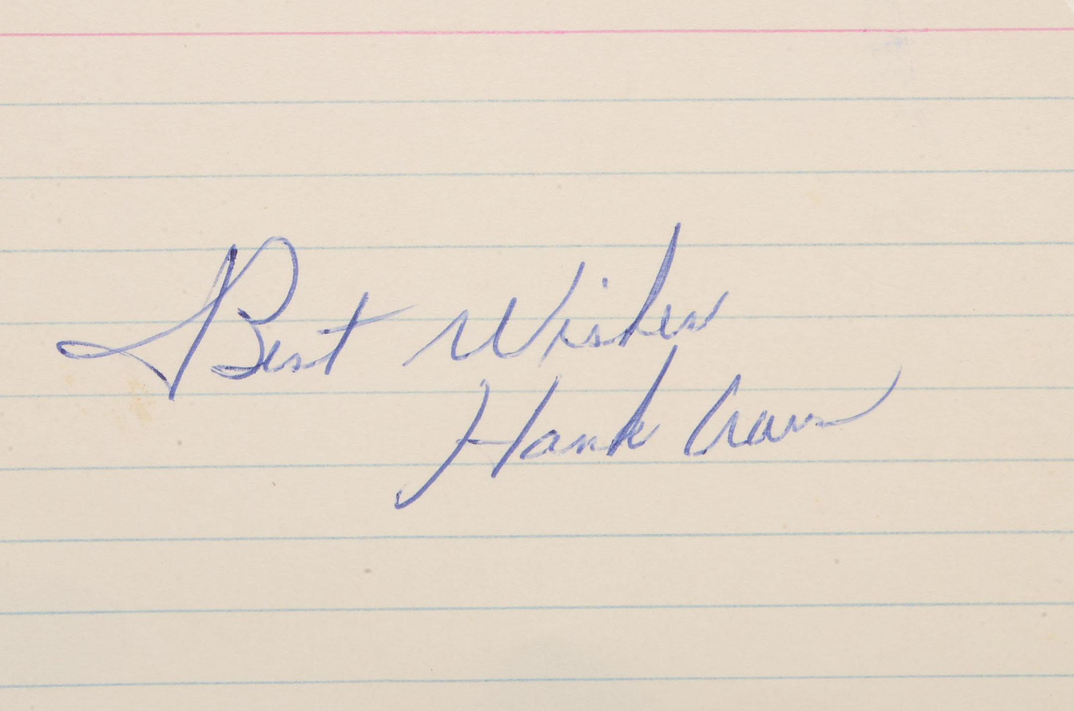 Hank Aaron Cut Signature  COA