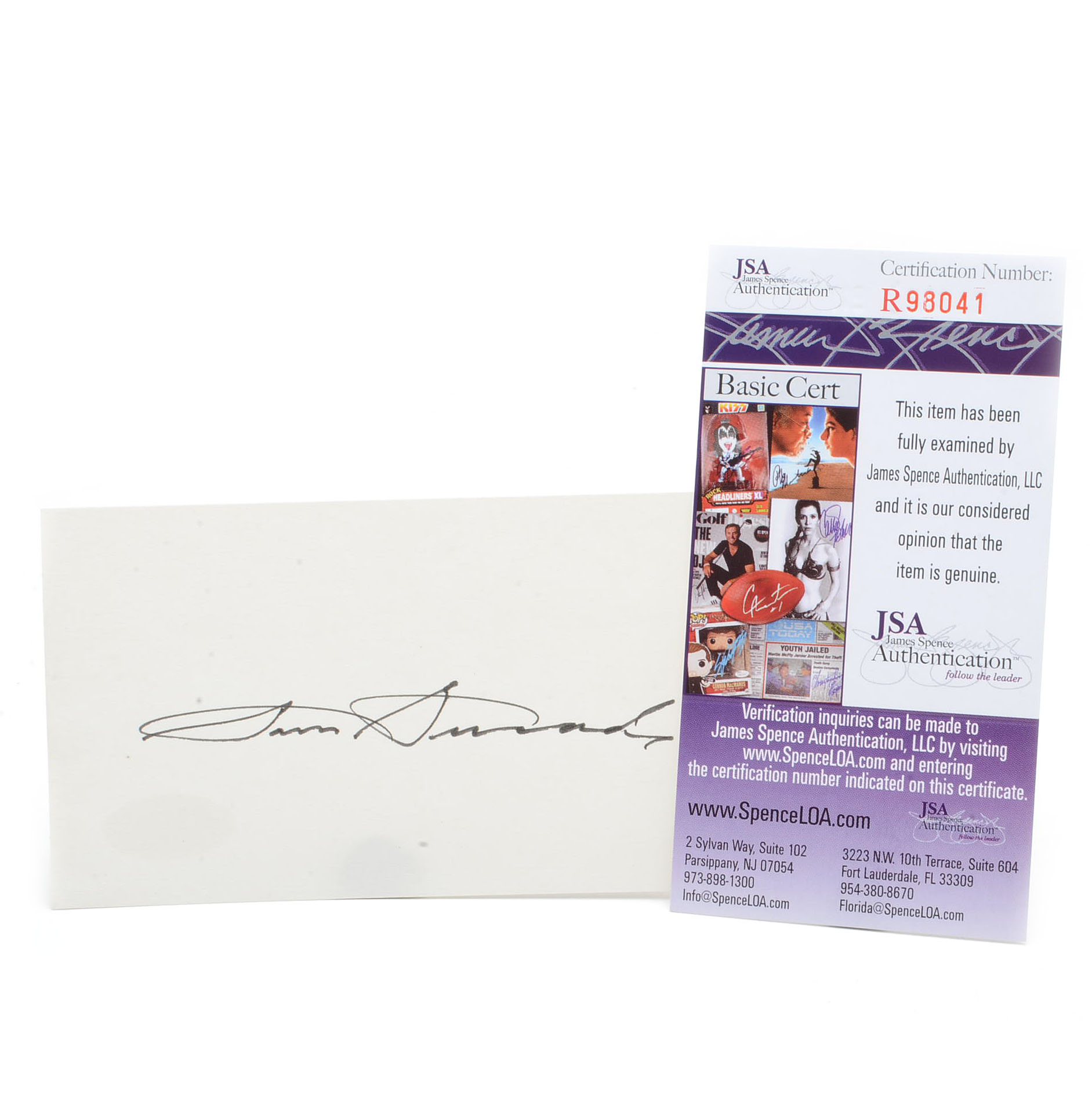 Hogan and Snead Cut Signatures  COAs