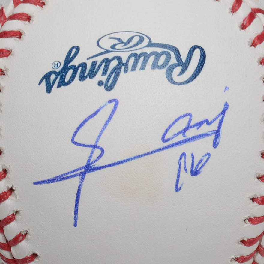 Carlos Beltran and Edgar Renteria Signed Rawlings ML Baseballs