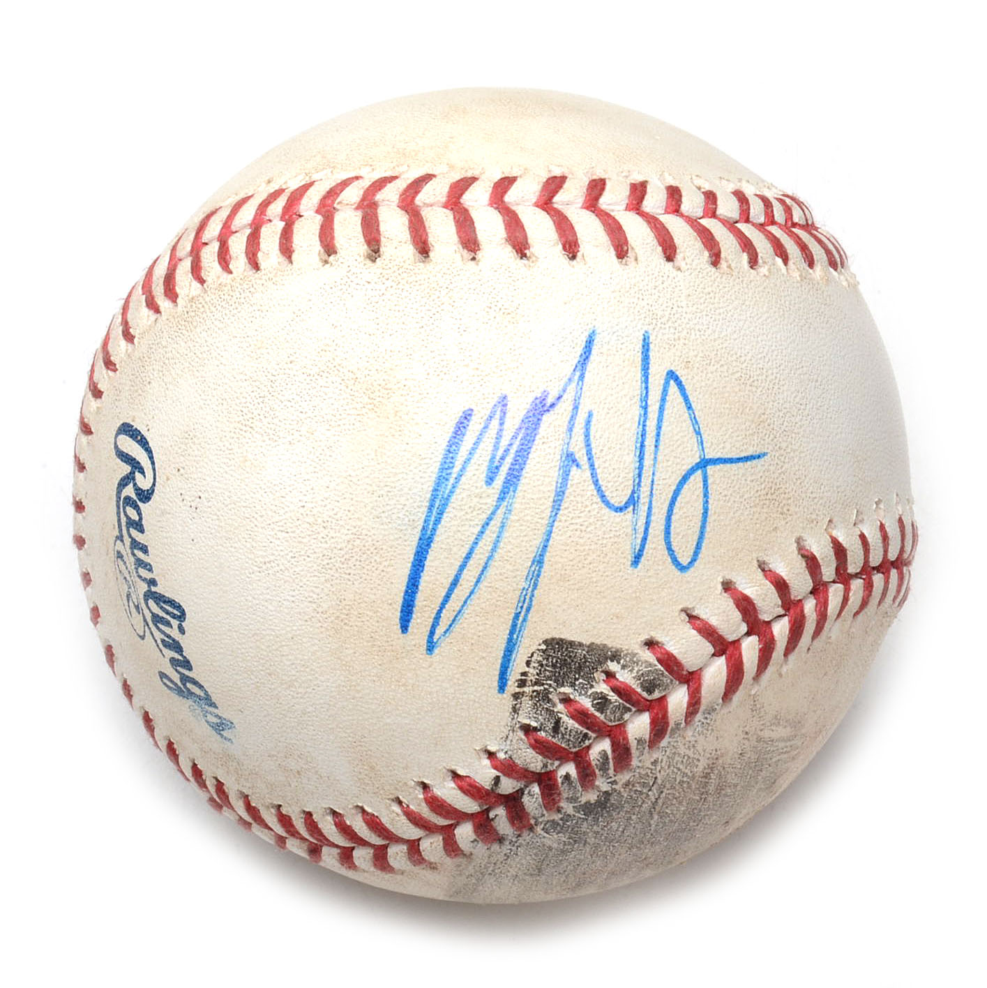 Ryan Hanigan Signed Game Used Baseball  COA