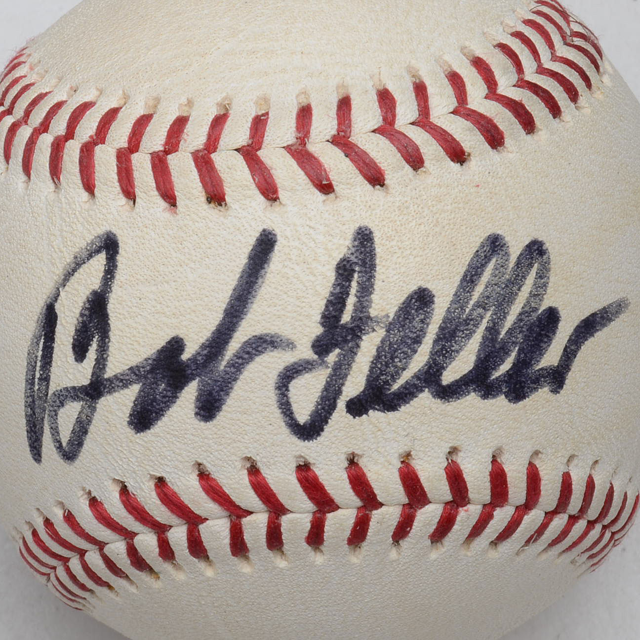 Bob Feller Signed Baseball In Holder