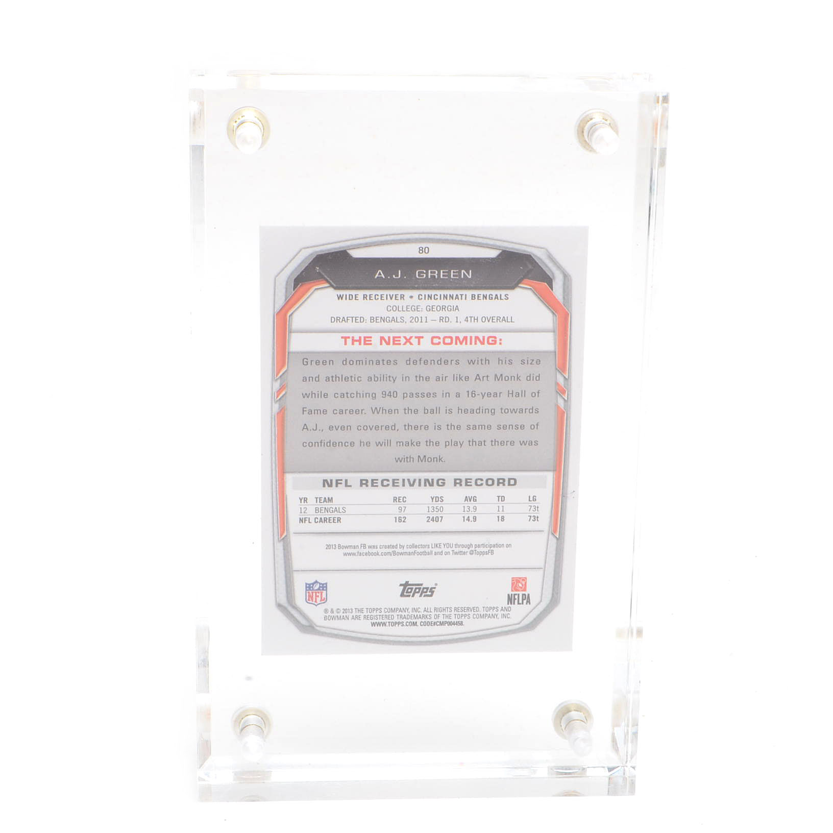 A.J. Green Signed Card and Jerome Simpson Signed Bengals Photo