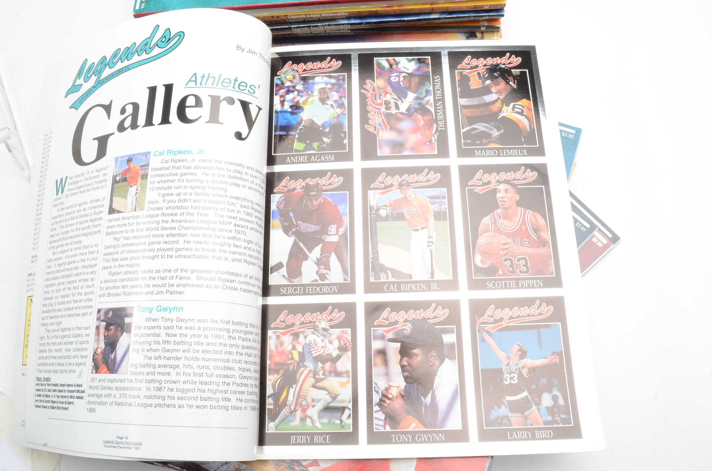 Twenty-Five 1990s "Legendary Sports Memorabilia" Publications With Cards
