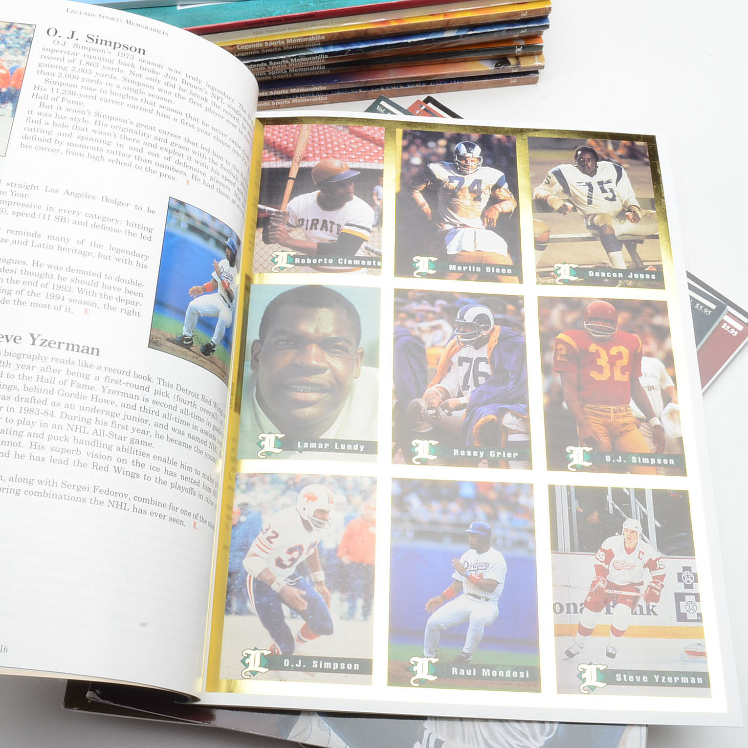 Twenty-Five 1990s "Legendary Sports Memorabilia" Publications With Cards