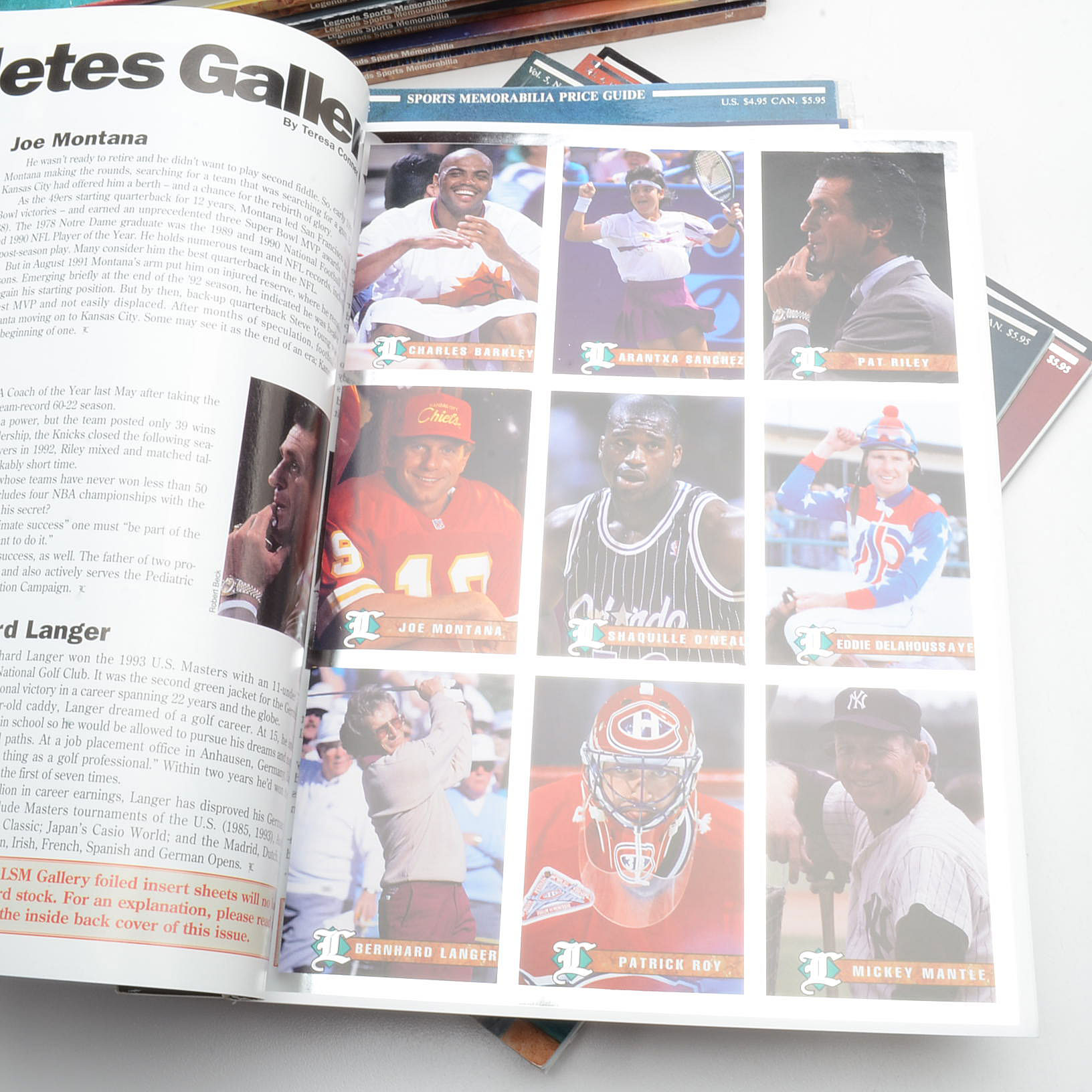 Twenty-Five 1990s "Legendary Sports Memorabilia" Publications With Cards