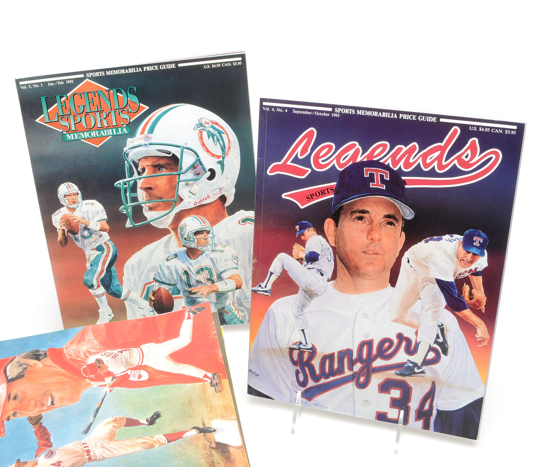 Twenty-Five 1990s "Legendary Sports Memorabilia" Publications With Cards