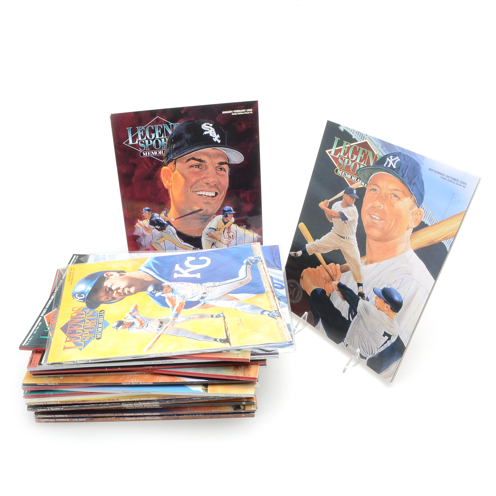 Twenty-Five 1990s "Legendary Sports Memorabilia" Publications With Cards