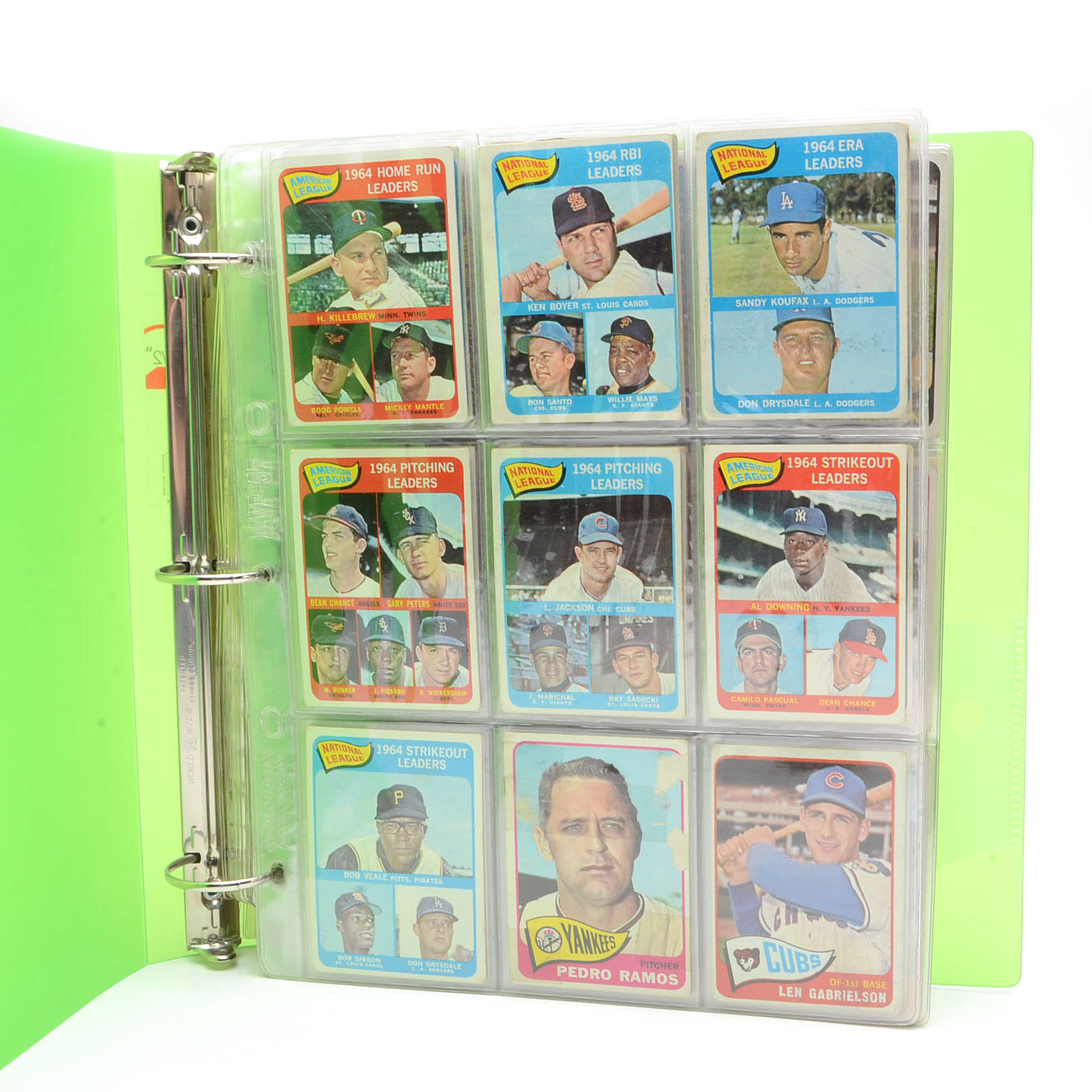 1965 Topps Baseball Cards In Binder With HOF Players