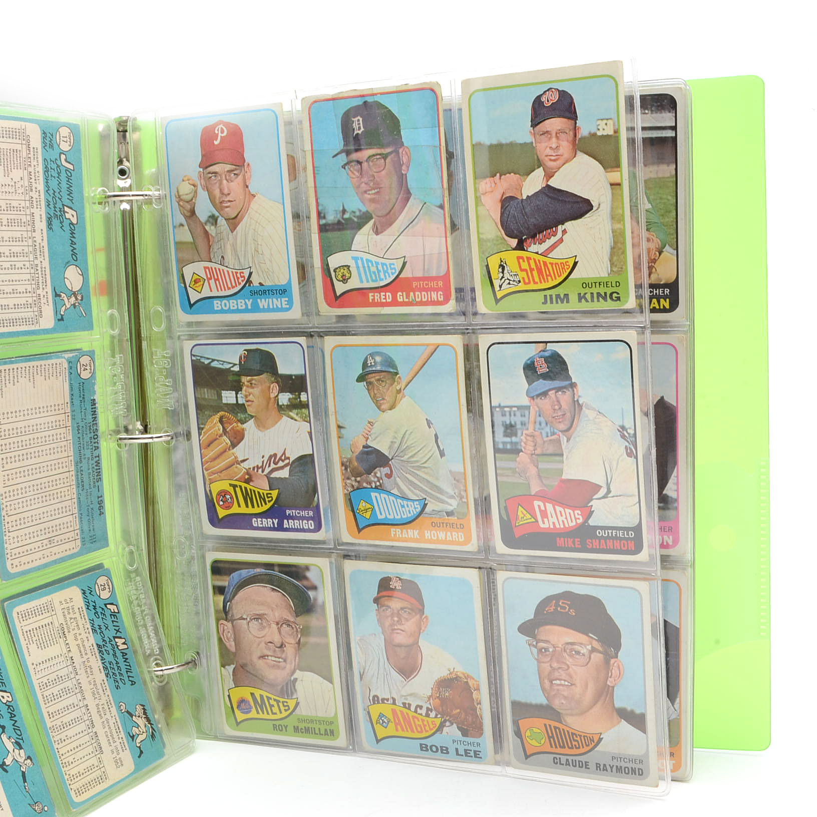 1965 Topps Baseball Cards In Binder With HOF Players