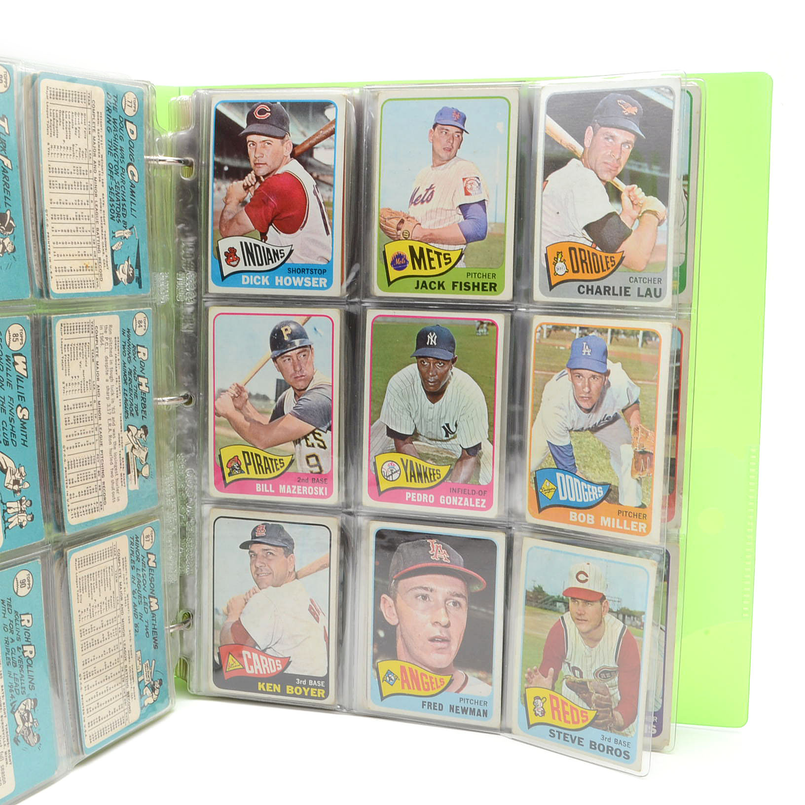 1965 Topps Baseball Cards In Binder With HOF Players
