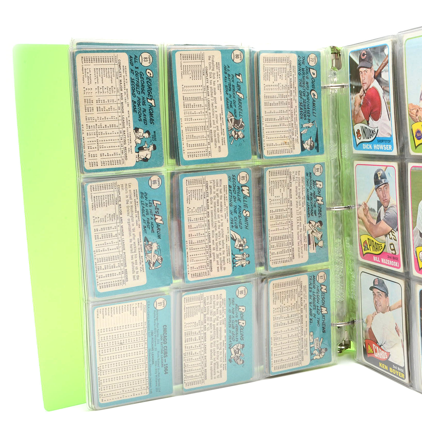 1965 Topps Baseball Cards In Binder With HOF Players