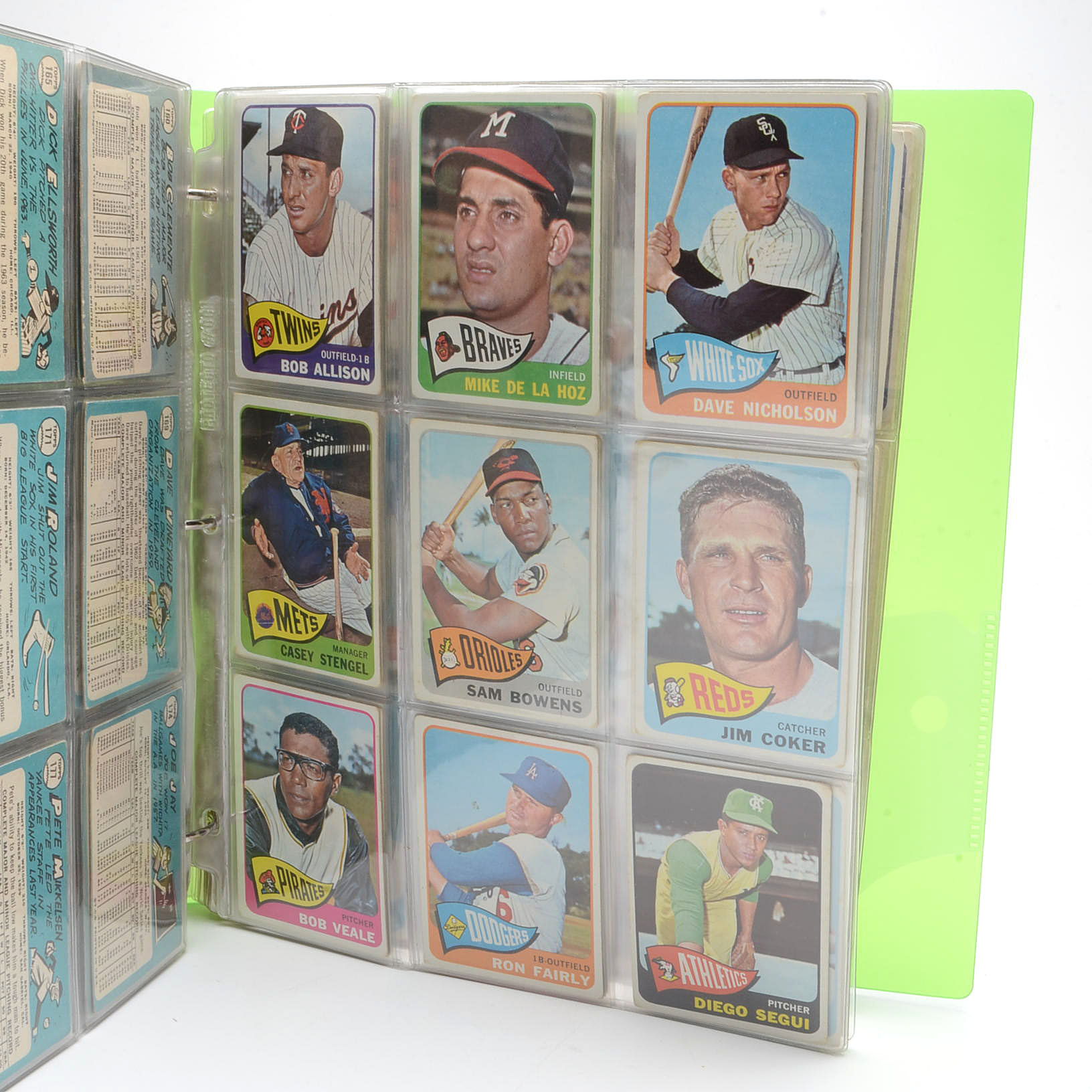 1965 Topps Baseball Cards In Binder With HOF Players